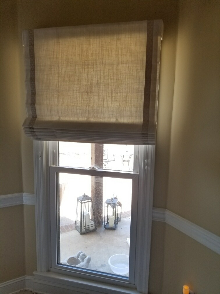Roman Shades with tapes. Simple, clean look and elegant.
