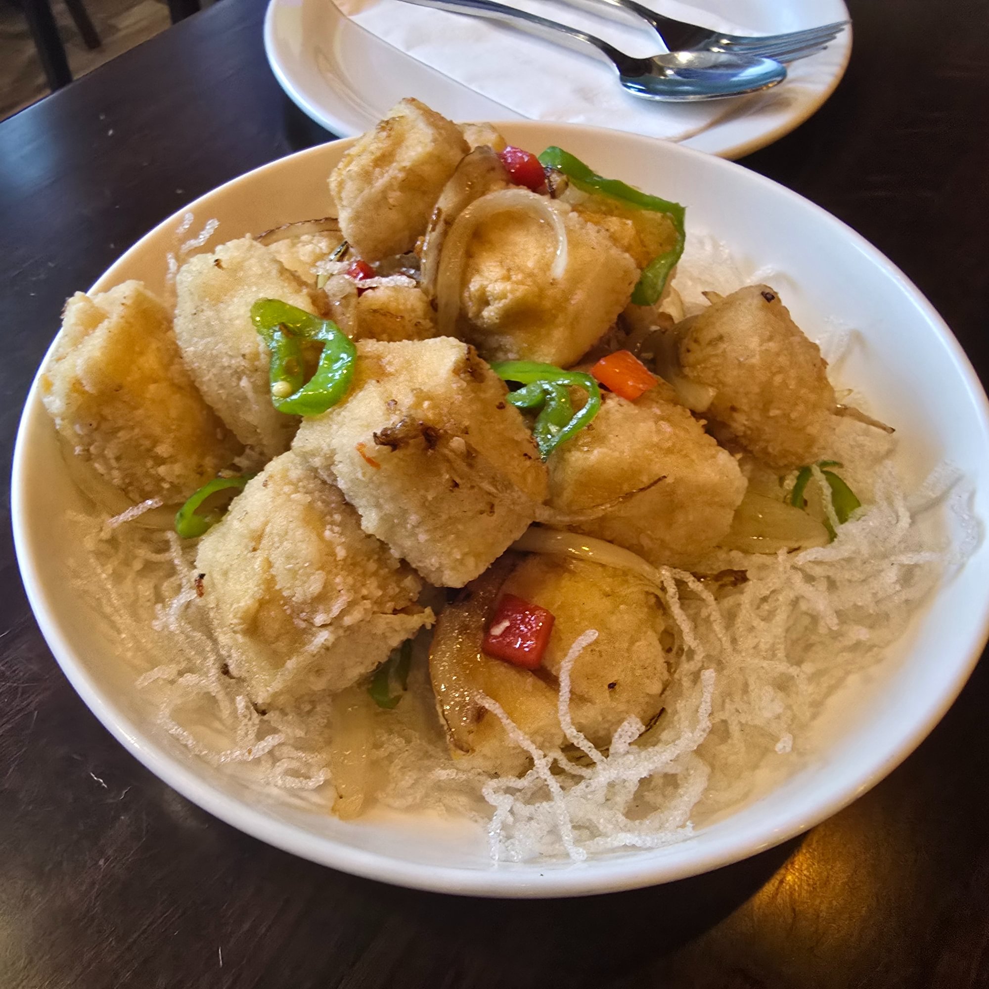 Salted and Pepper Golden Tofu (Vegan)