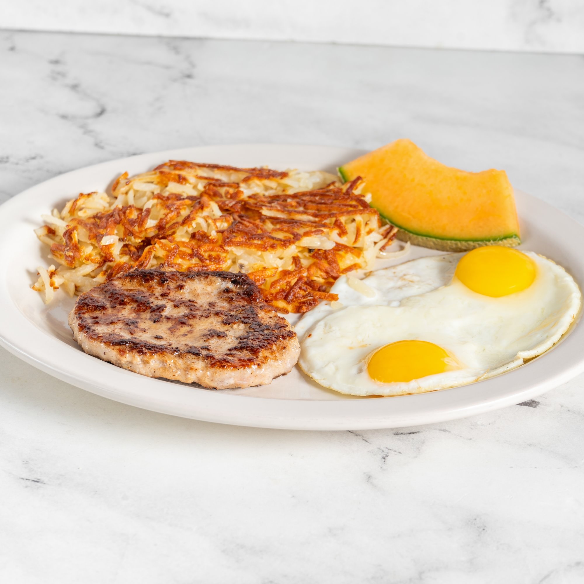 Sausage Patty and Eggs