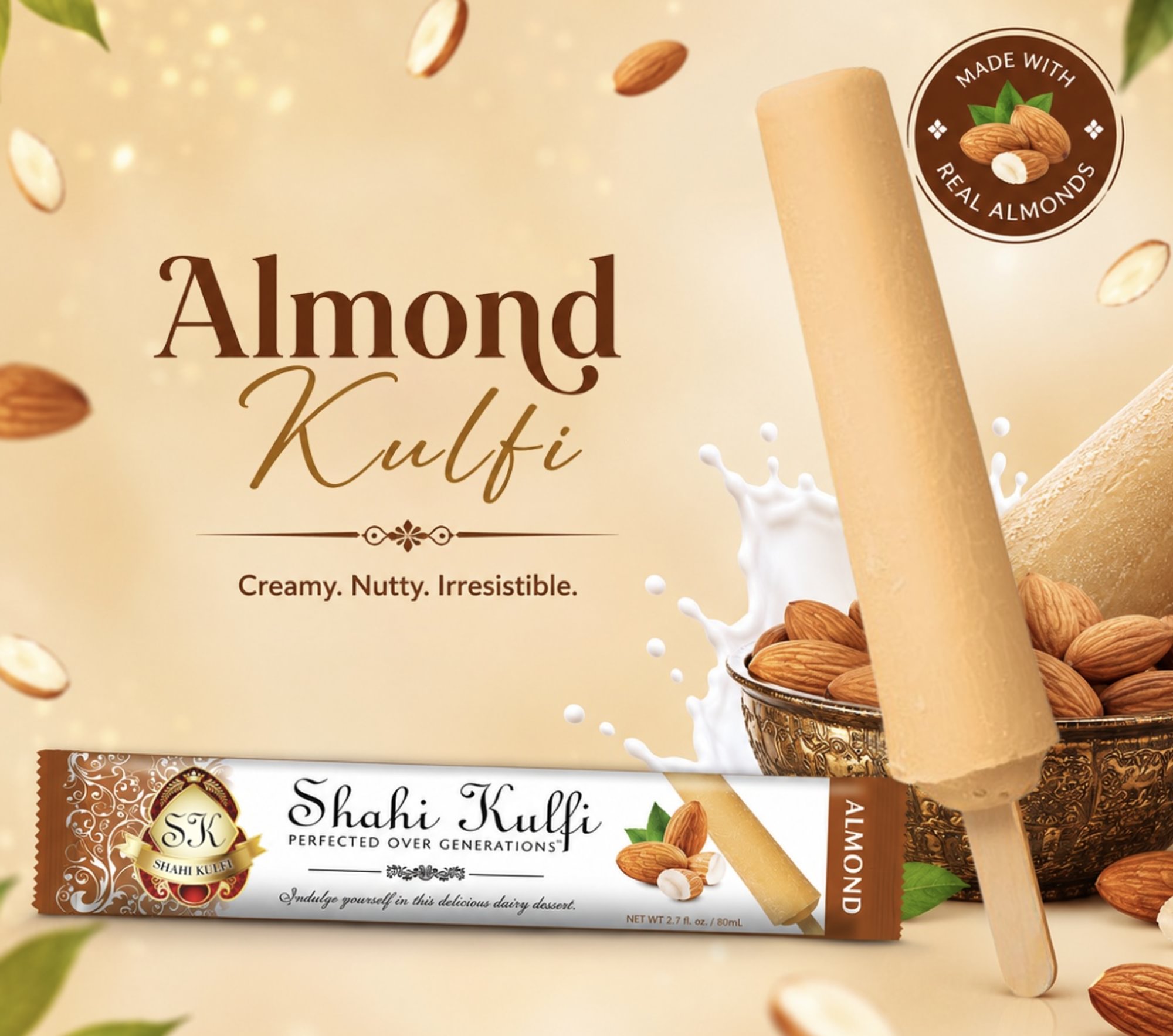 Shahi Almond Kulfi