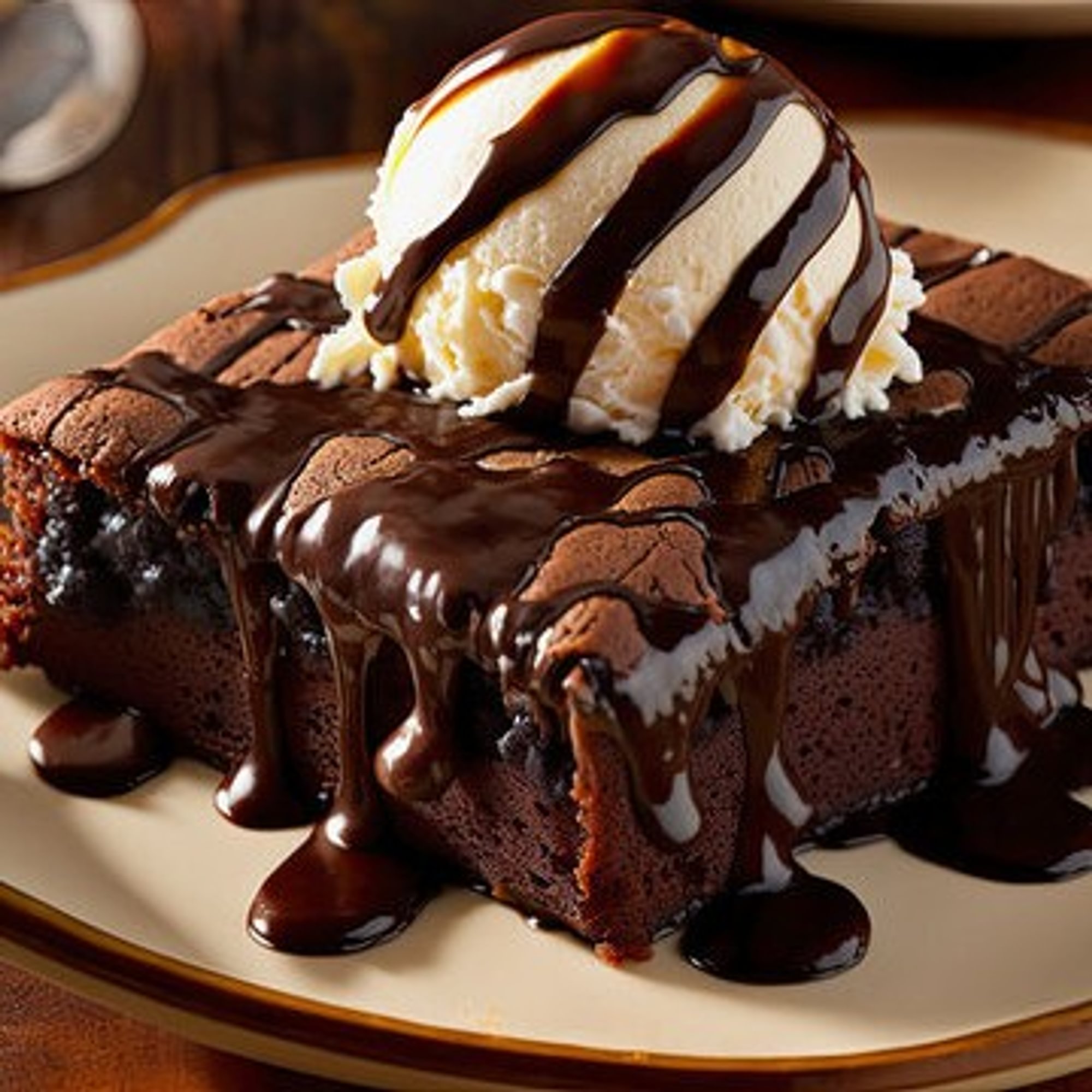 Brownie with Ice Cream