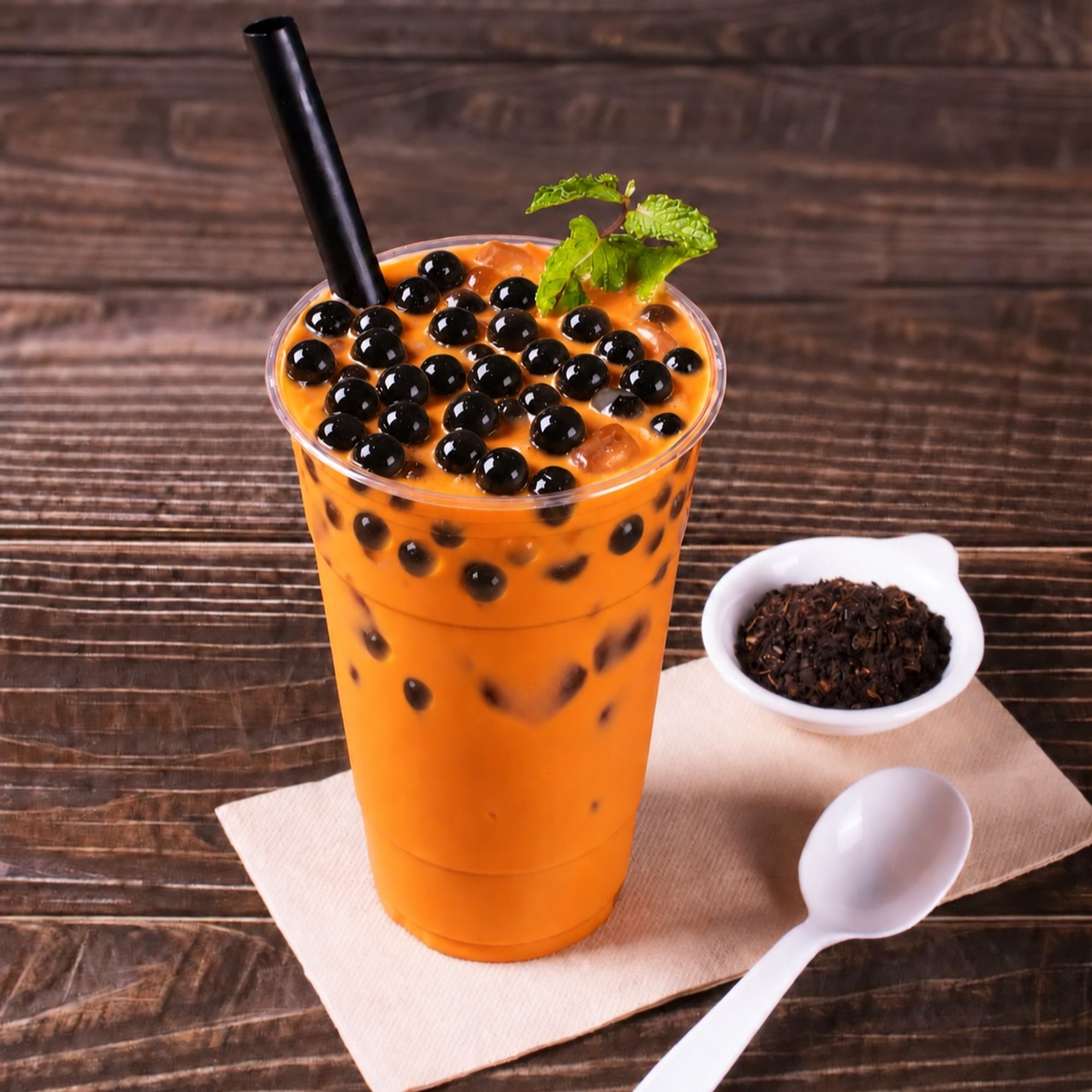 Thai tea bubble tea