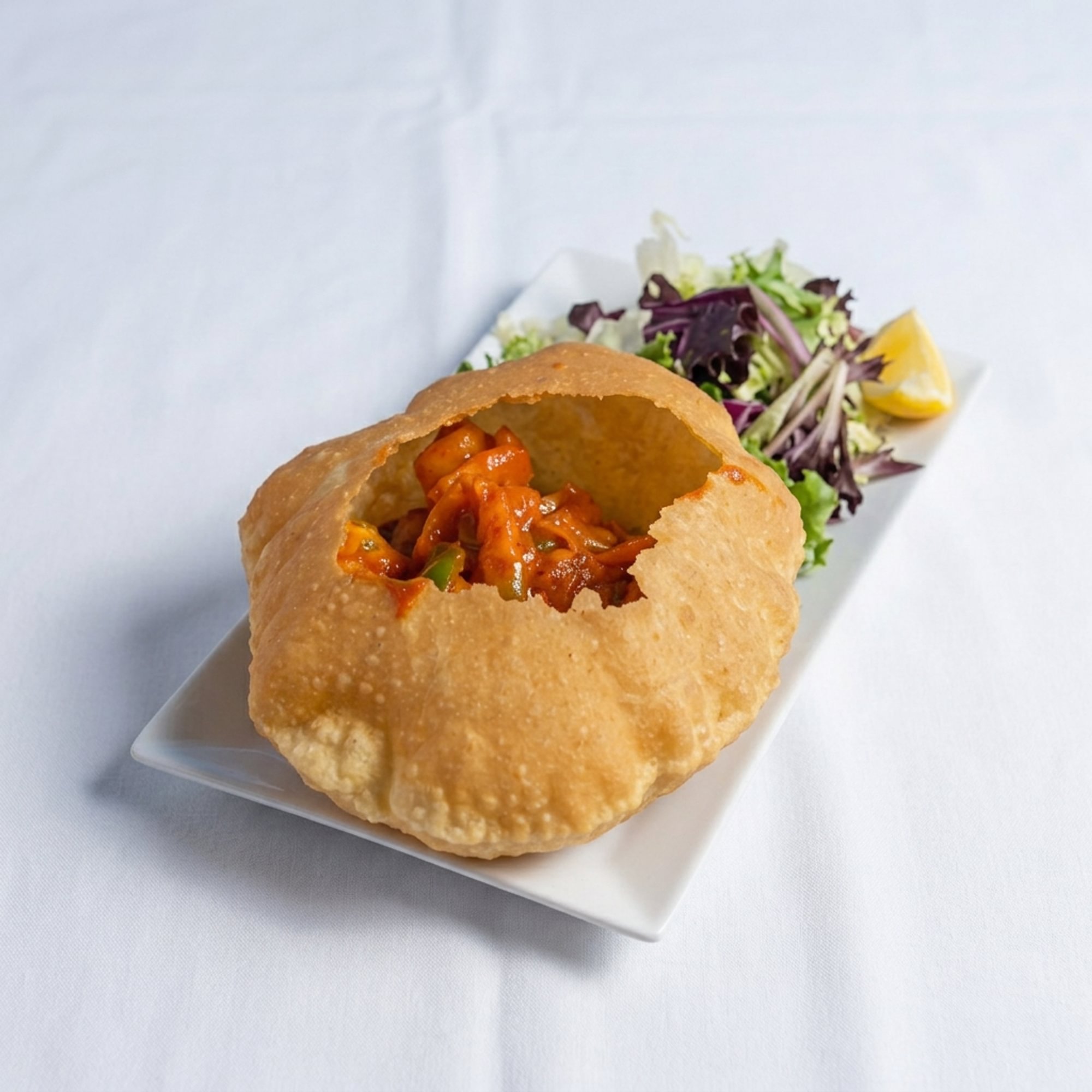 Fried Jhinga Poori