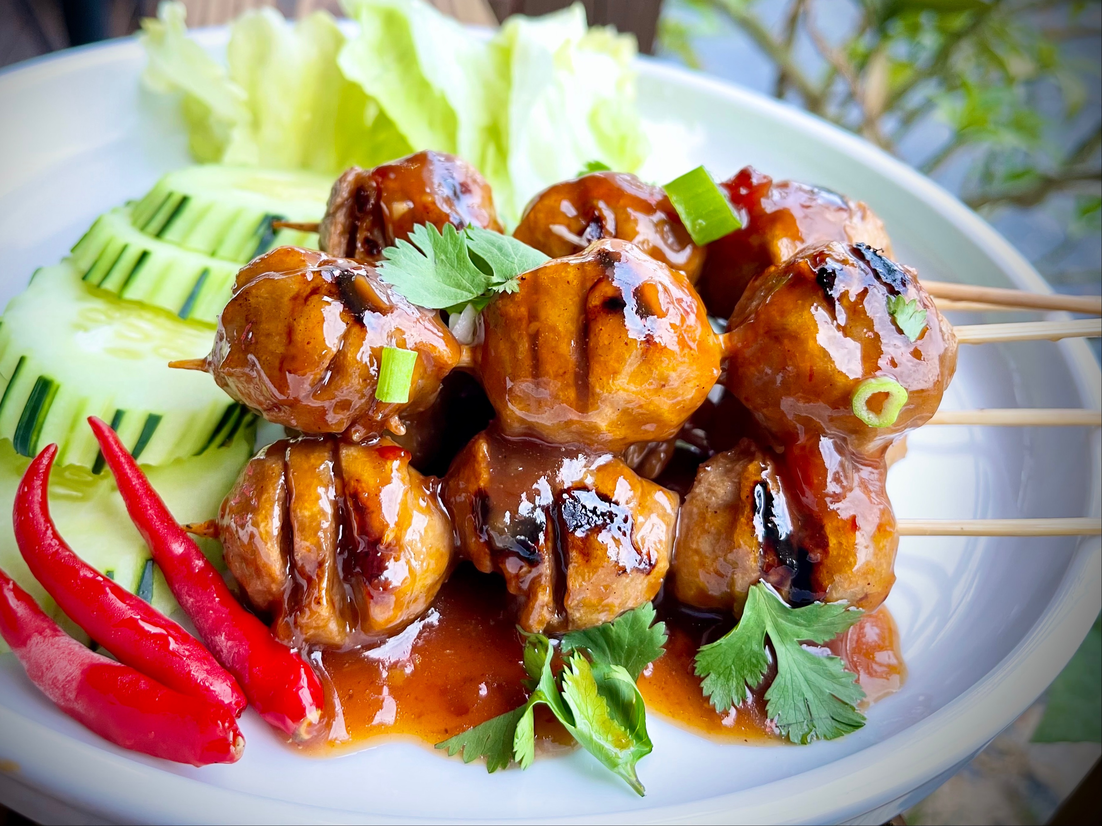 Thai Meat Balls (ลูกชิ้นปิ้ง)