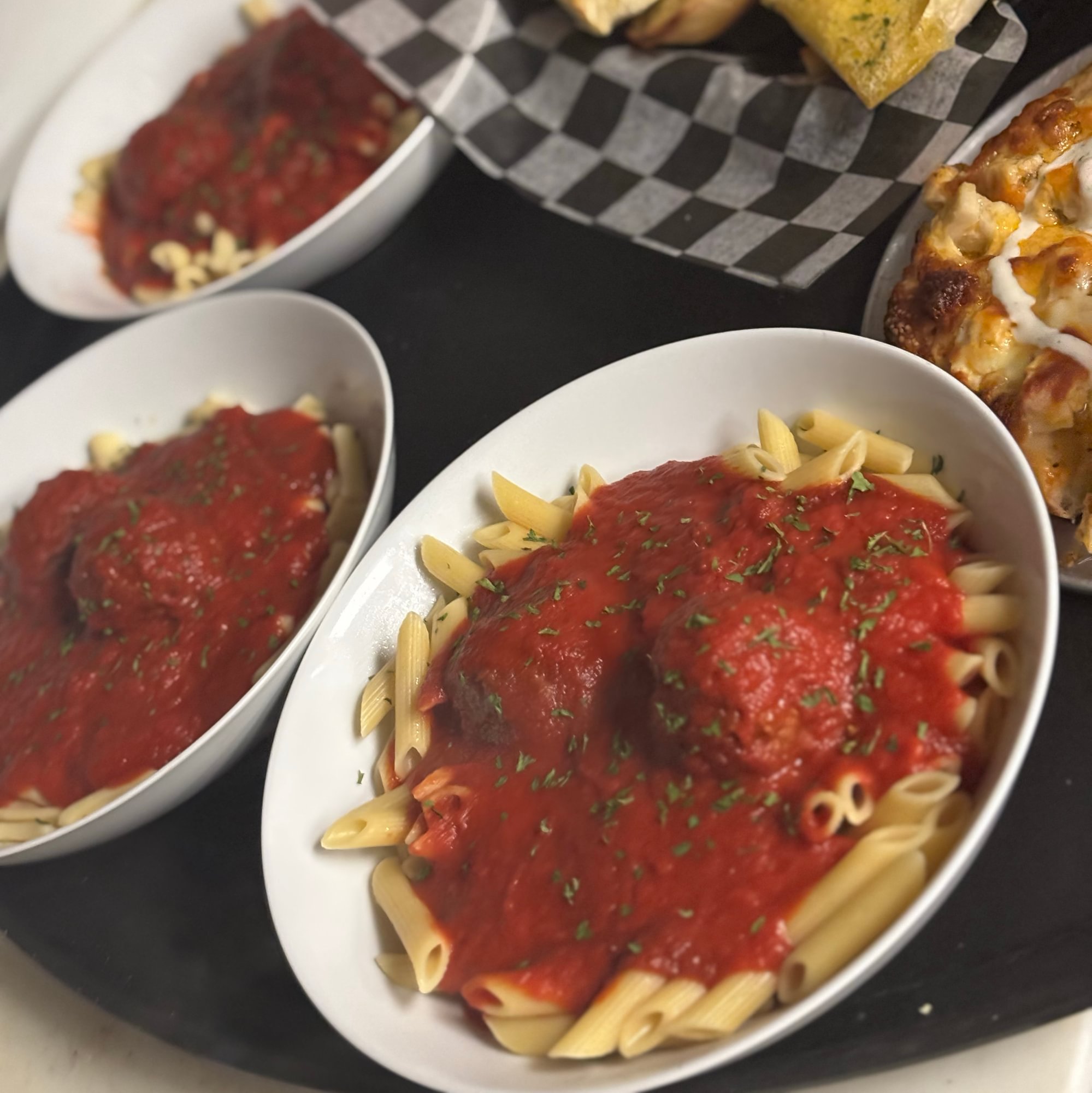 Penne with 2 Meatballs