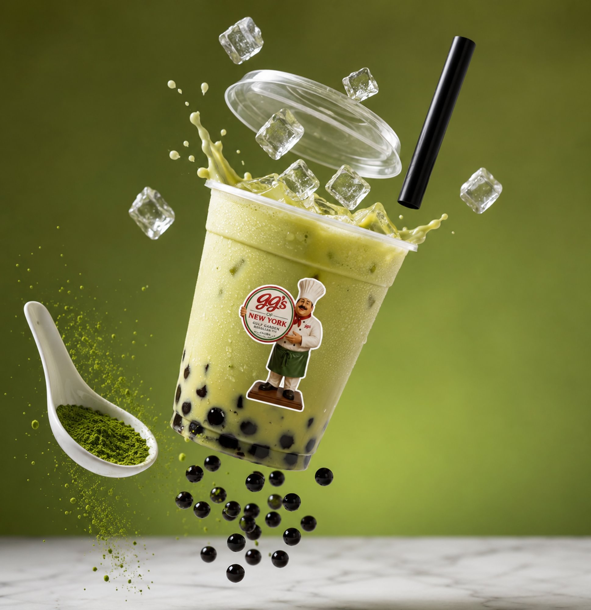 Toasted Matcha Milk Tea