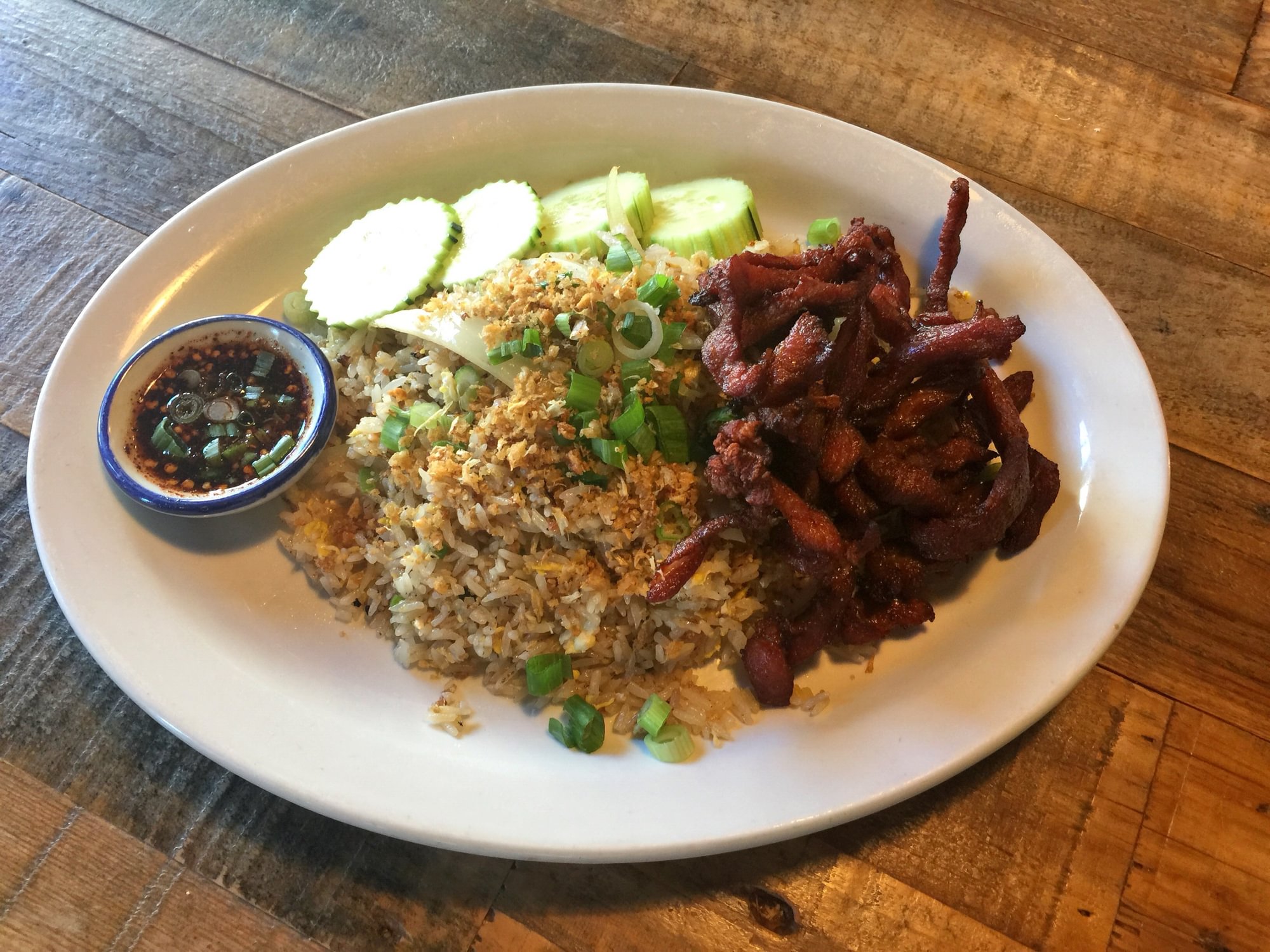 Garlic Fried Rice w/ Fried Pork