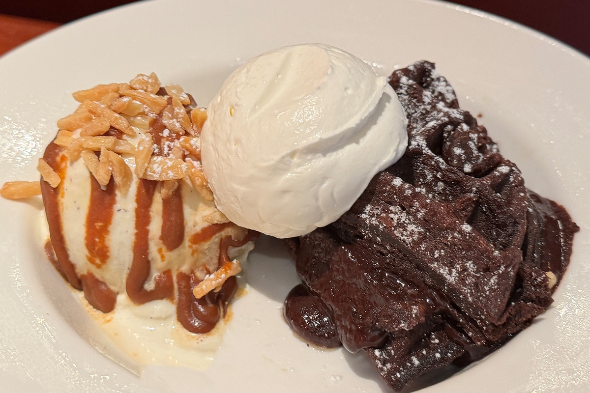 Warm Flourless Chocolate Waffle