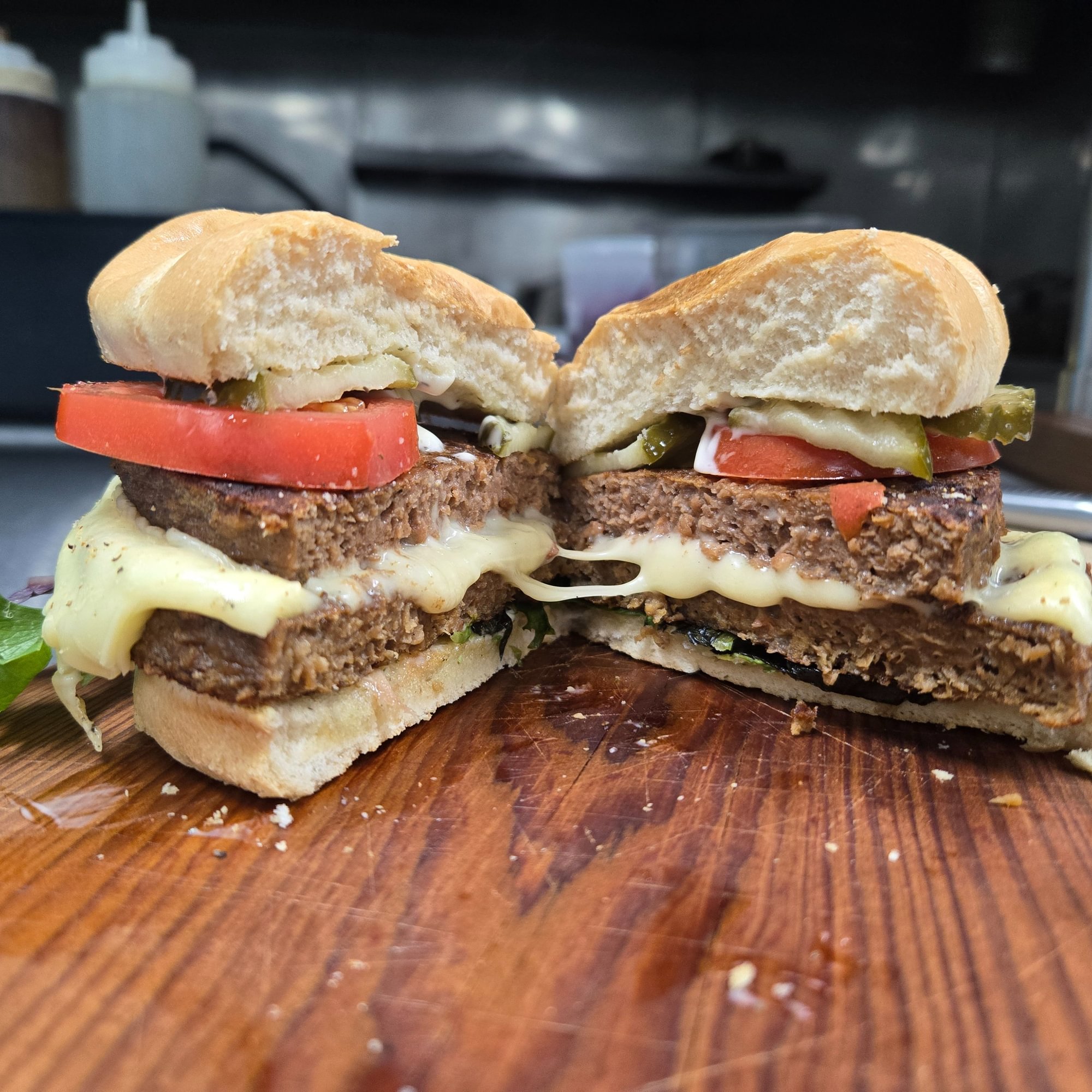 Swiss Mushroom Veggie Burger