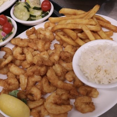 Golden Fried Popcorn Shrimp