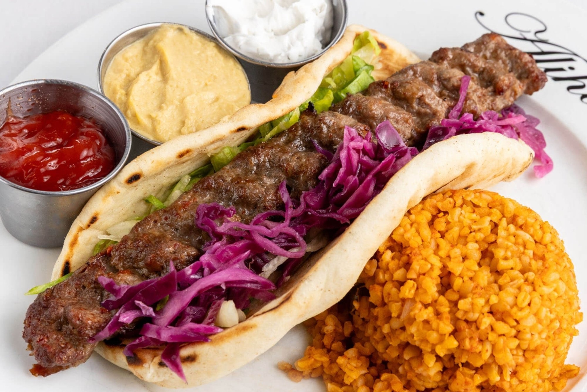 Lunch Adana, Pita, Salad