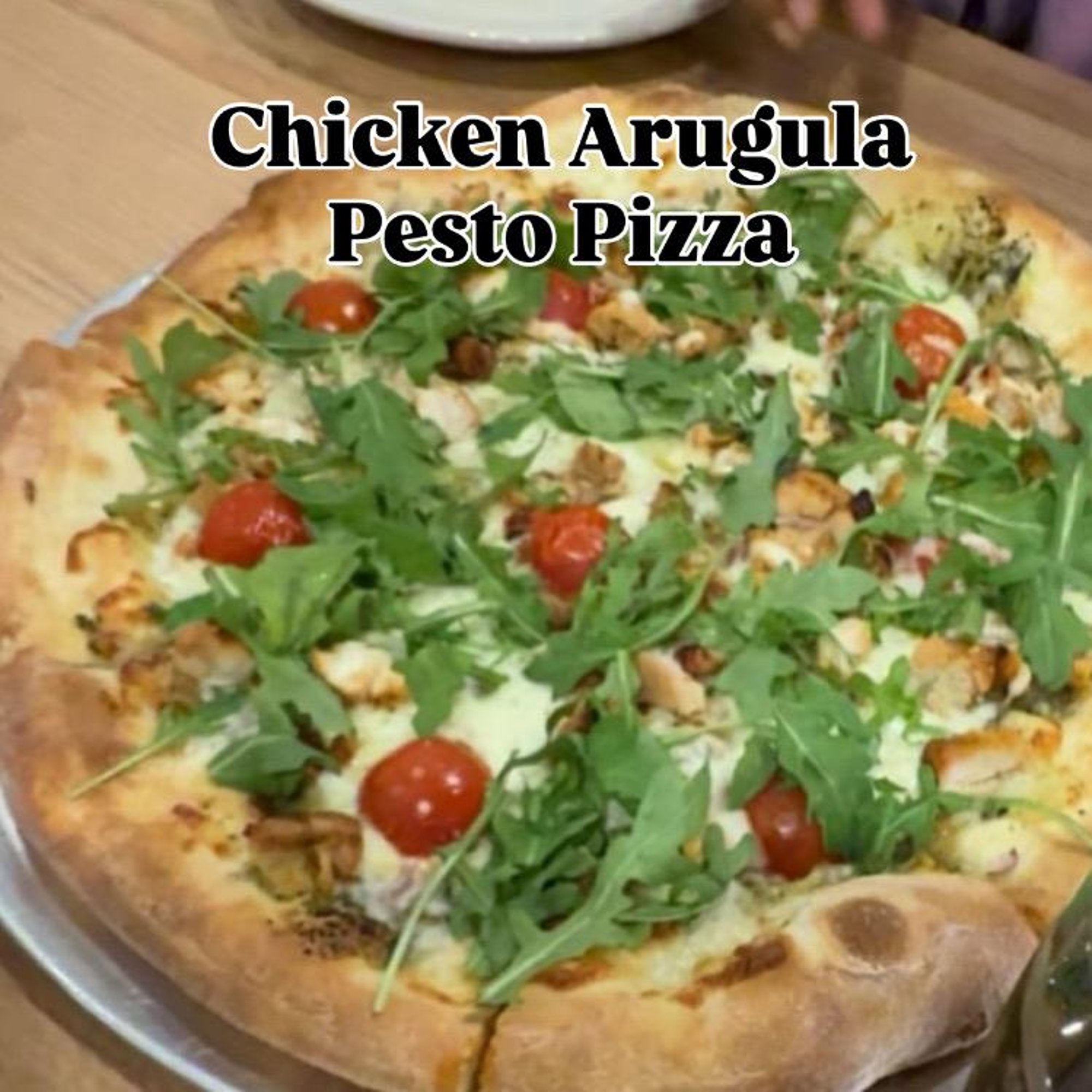 Chicken Arugula Pesto Pizza