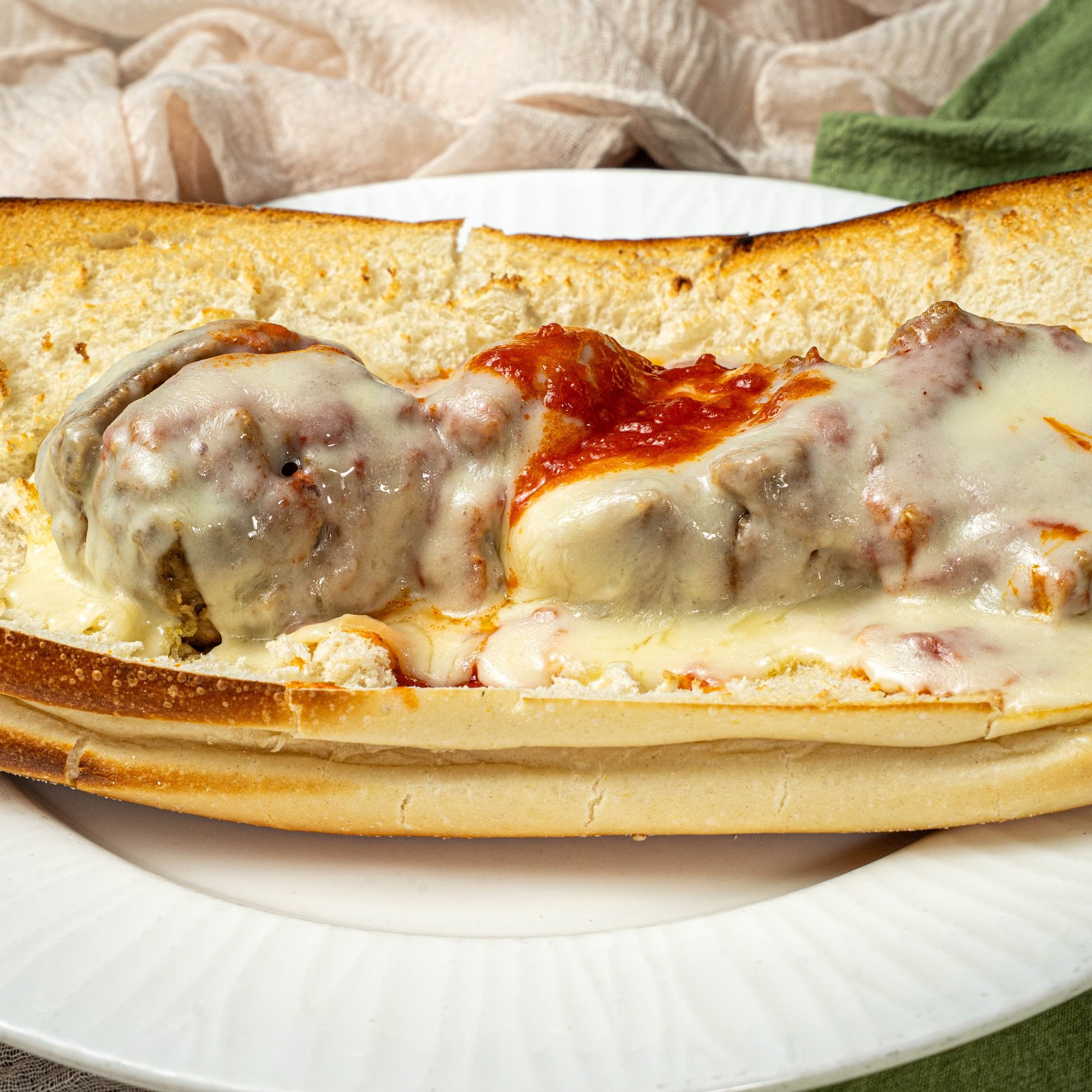 Meatball Parmigiana Sandwich