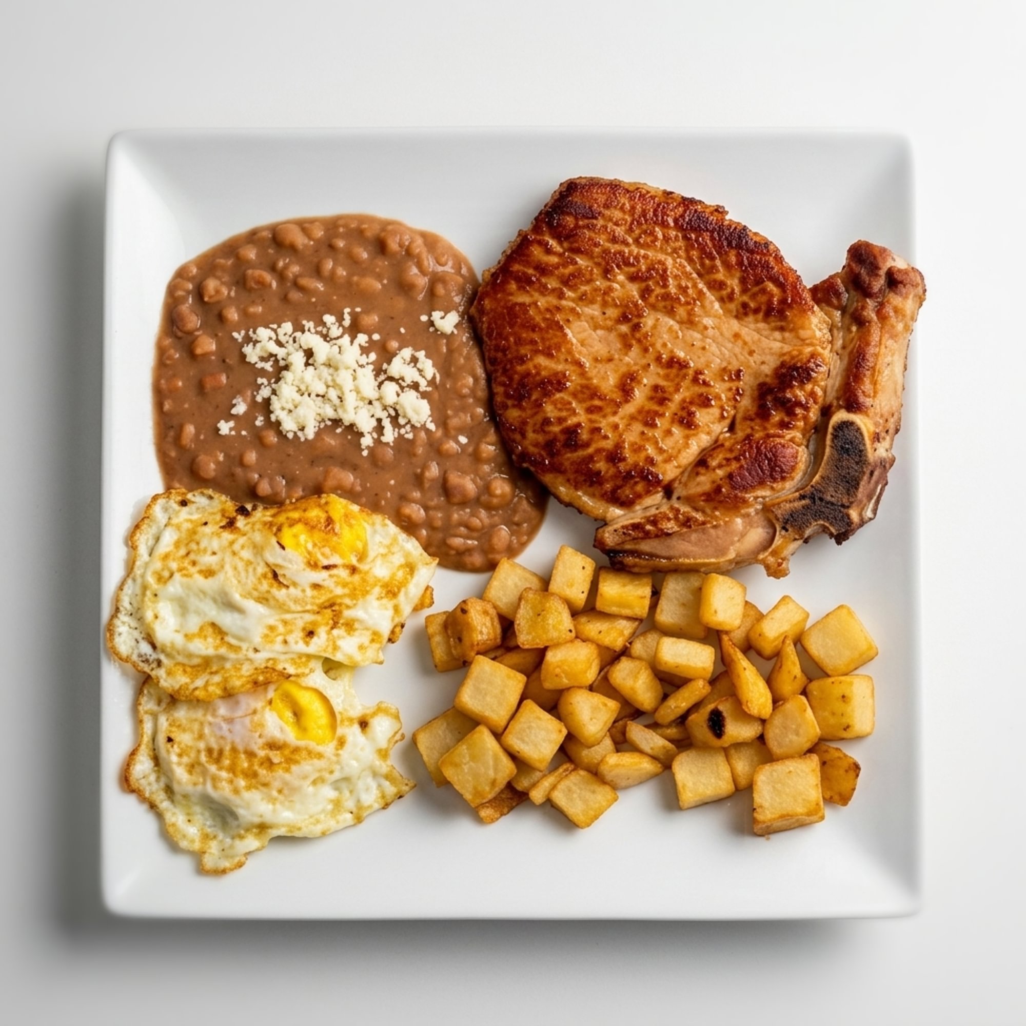 Chuleta con Huevos (Pork Chop and Eggs)