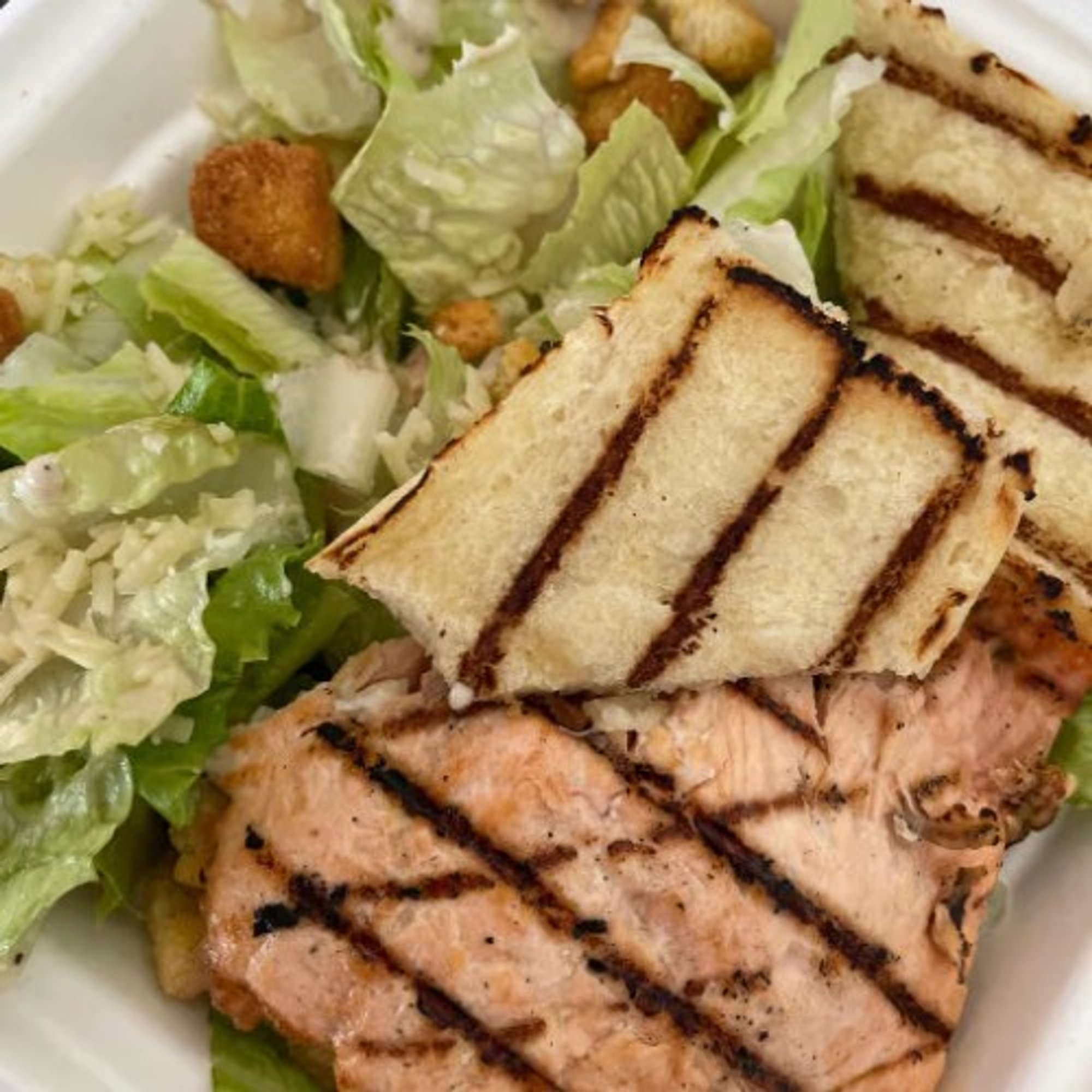 Cajun Salmon Caesar Salad