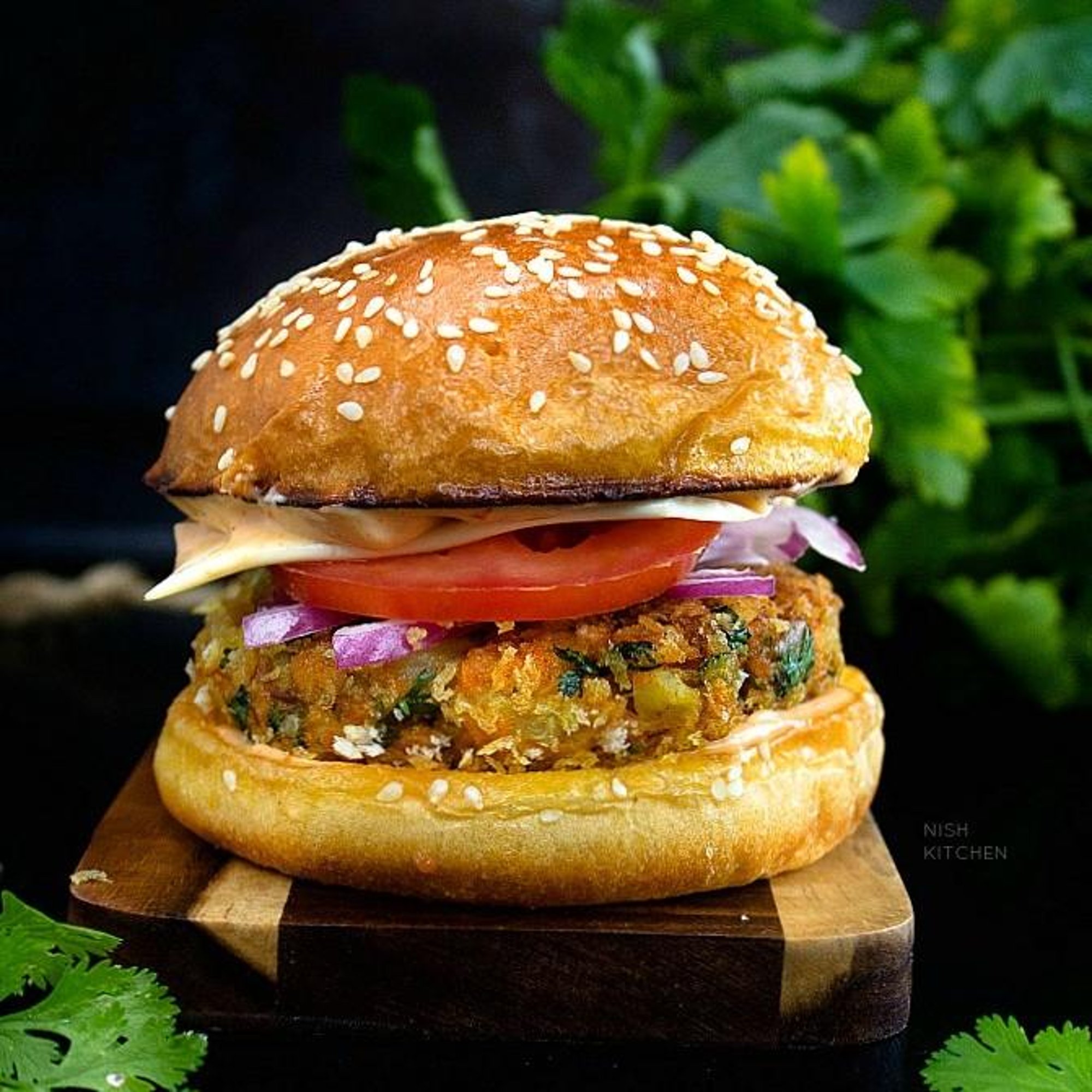 Aloo Tikki Veg Burger