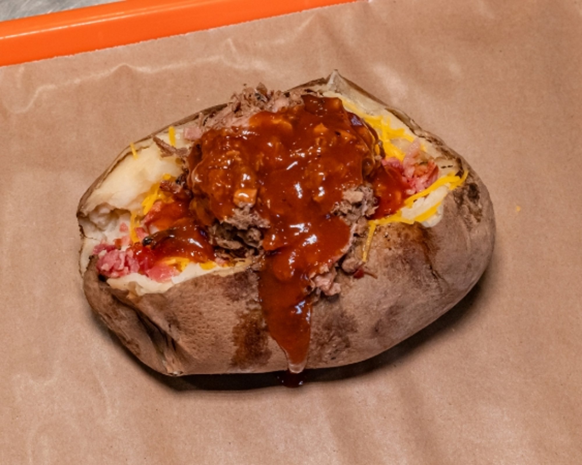 BBQ Baked Potato with Meat