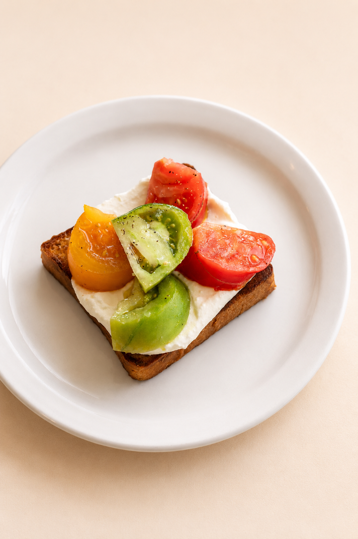 Heirloom Tomato & Ricotta Challah Toast