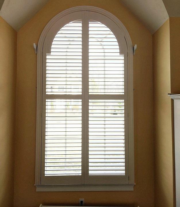 Arched Shutters by Budget Blinds of Fairfax are such a great option for those looking for a simple, yet elegant solution to window coverings.  WindowWednesday  BudgetBlindsFairfax  ShutterattheBeauty  FreeConsultation  TopArchedShutters