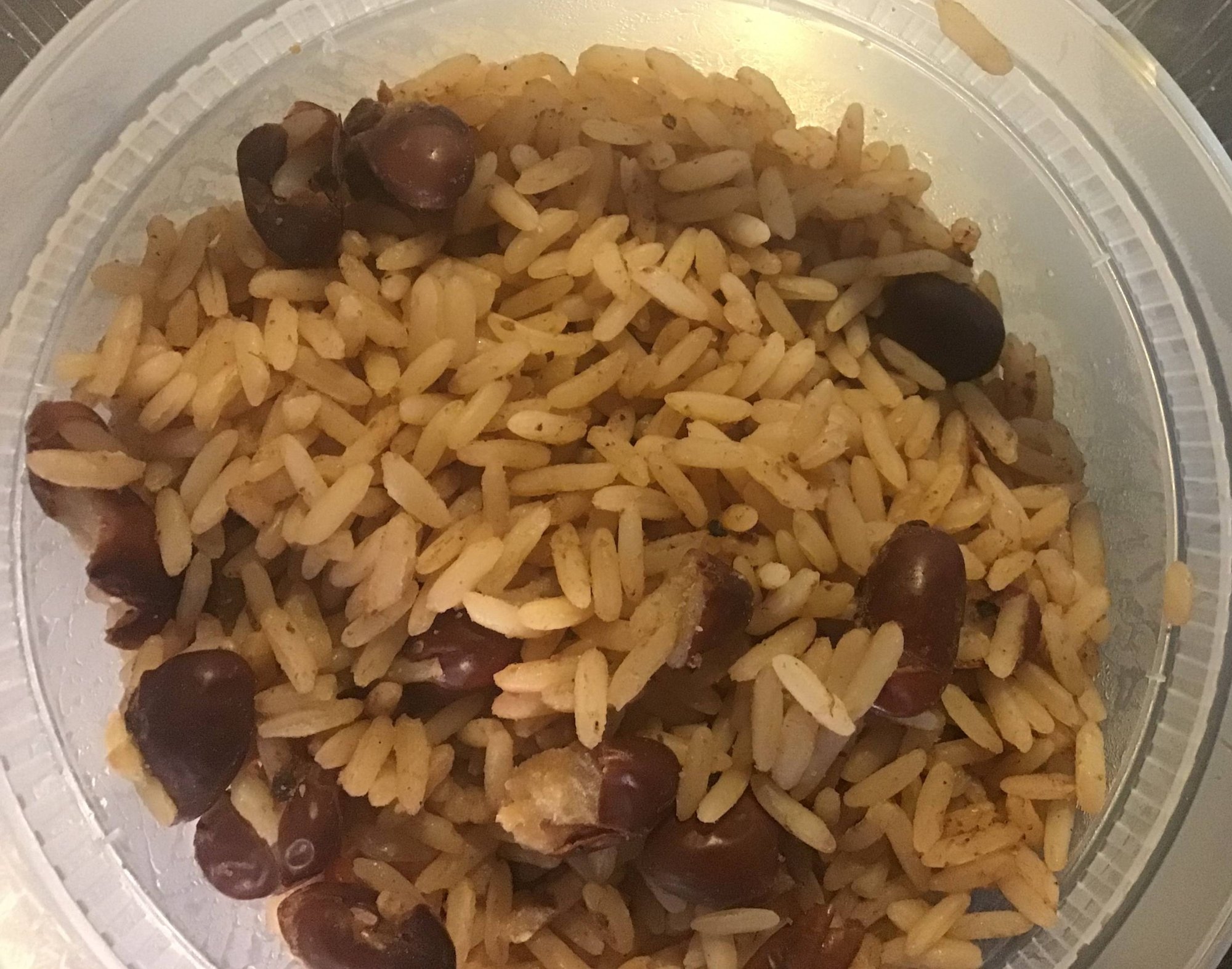 Peas and rice with gravy