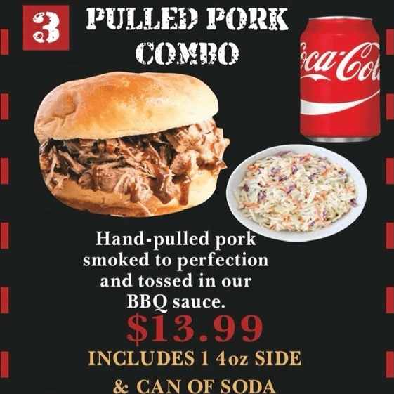 #3 Pulled Pork Sandwich Combo