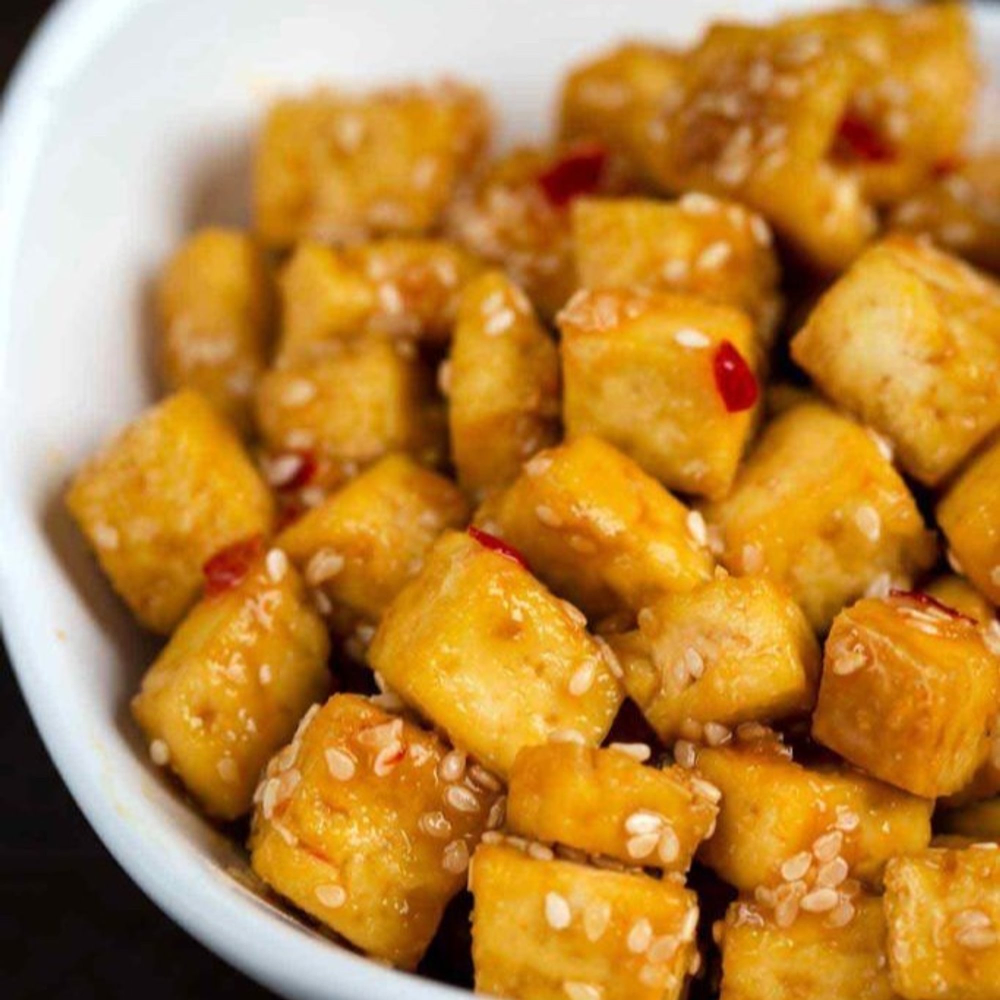 crispy seasame tofu
