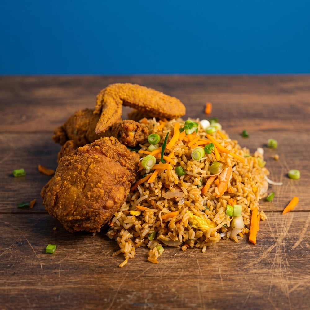 Small Vegetable Fried Rice w/ 2pcs Fried Chicken