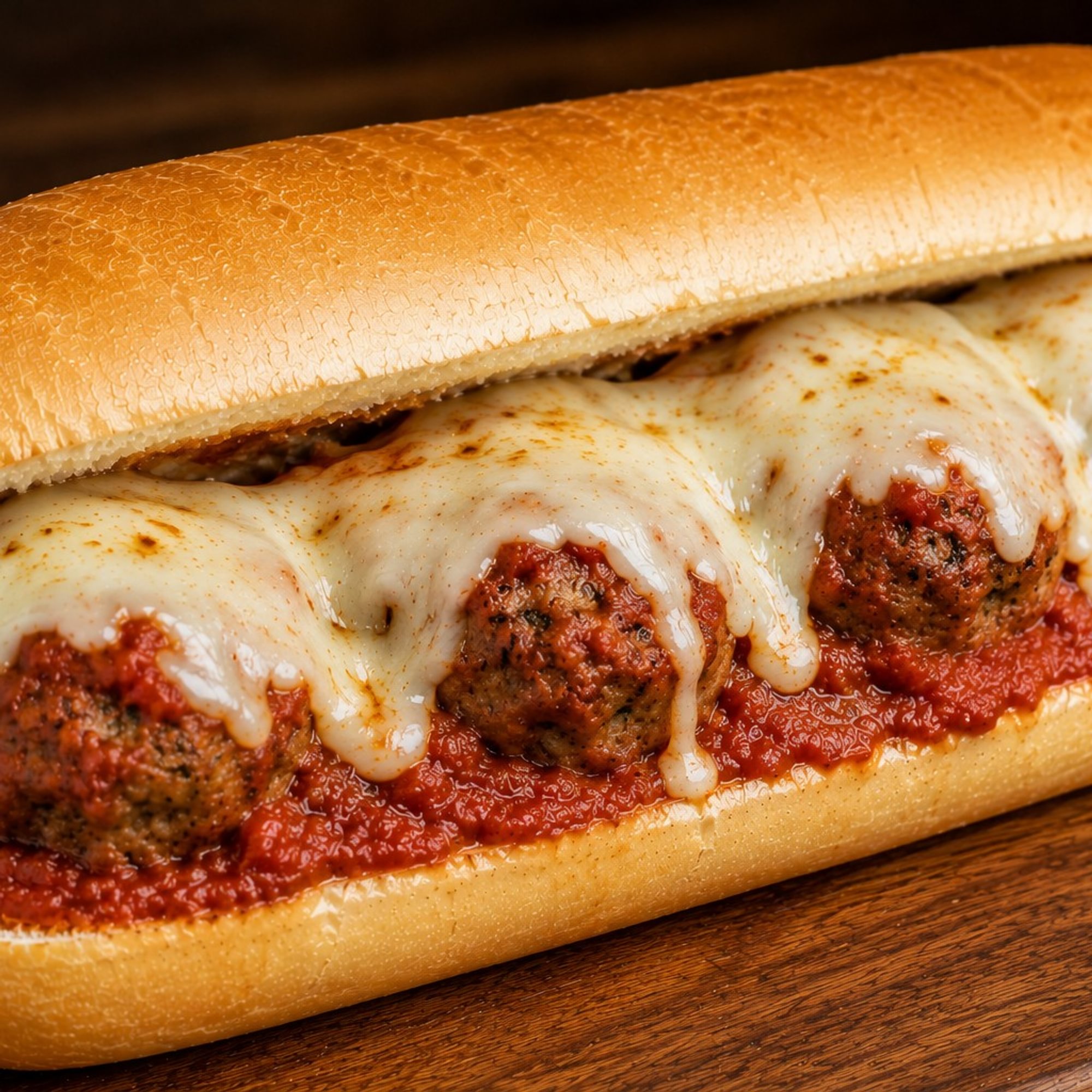 Meatballs Parmigiana Sandwich