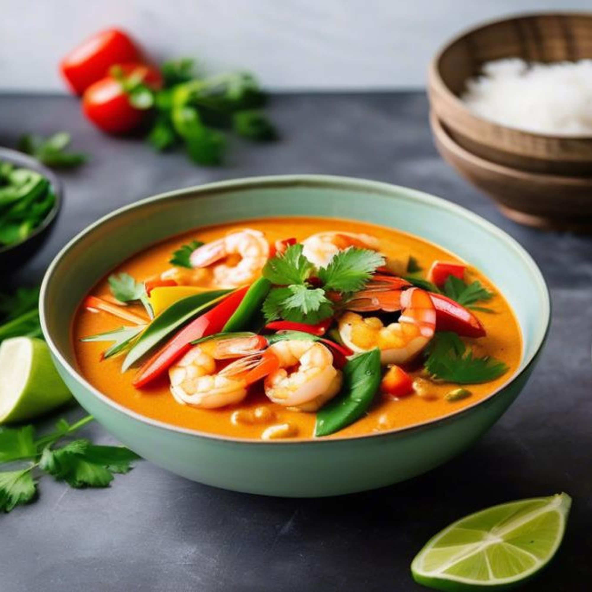 Panang Curry Prawns