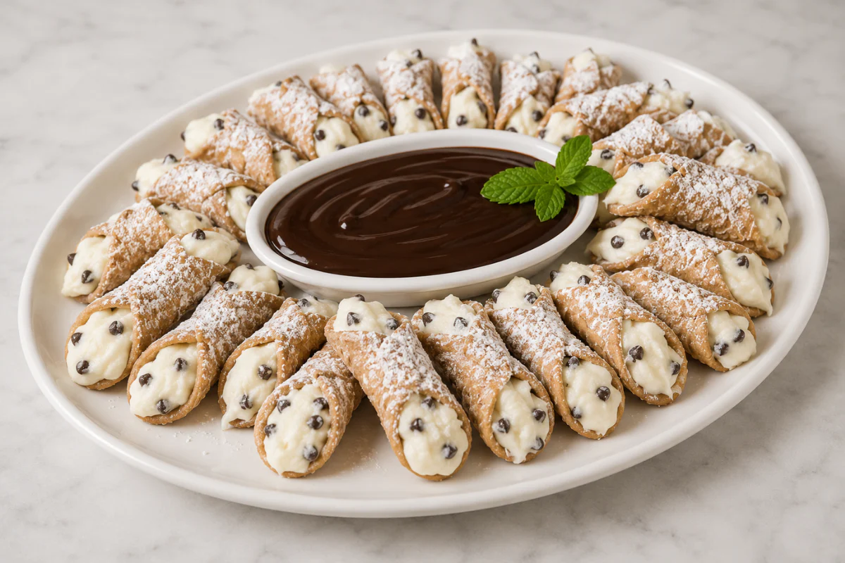 Mini Chocolate Chip Cannoli