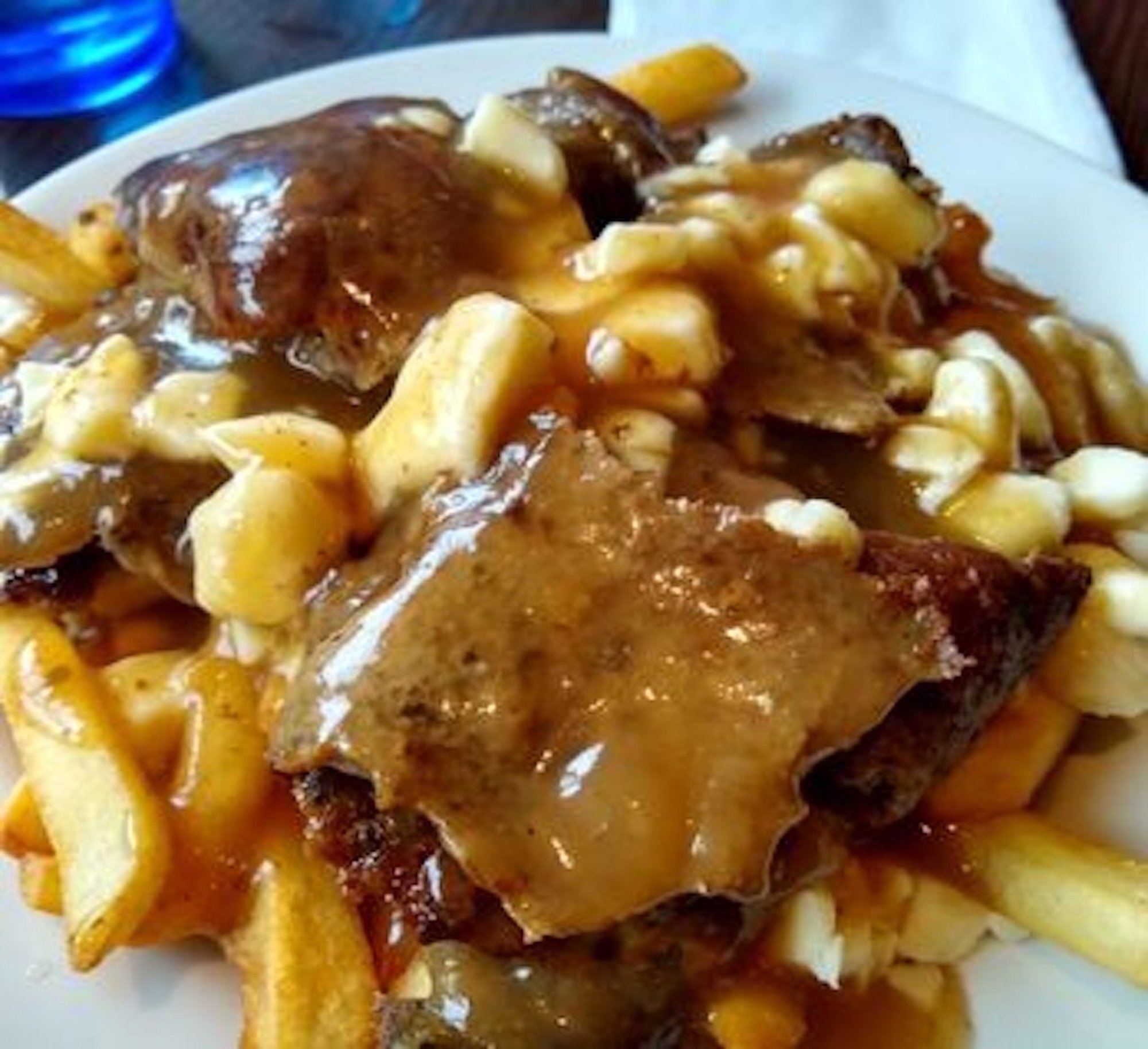 GREEK GUYS POUTINE (topped w/ chicken gyro meat)