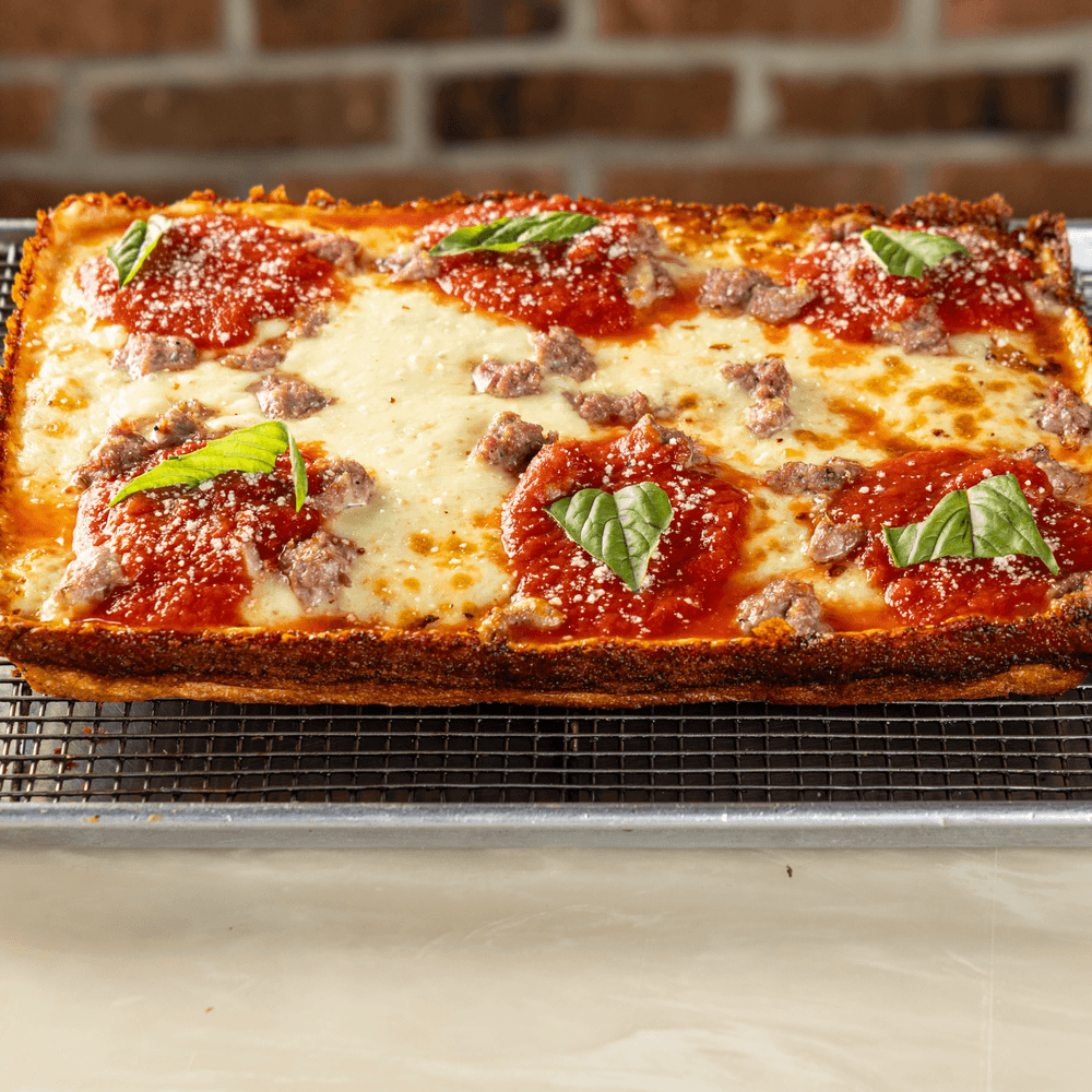 Crosby Sausage Detroit Pizza