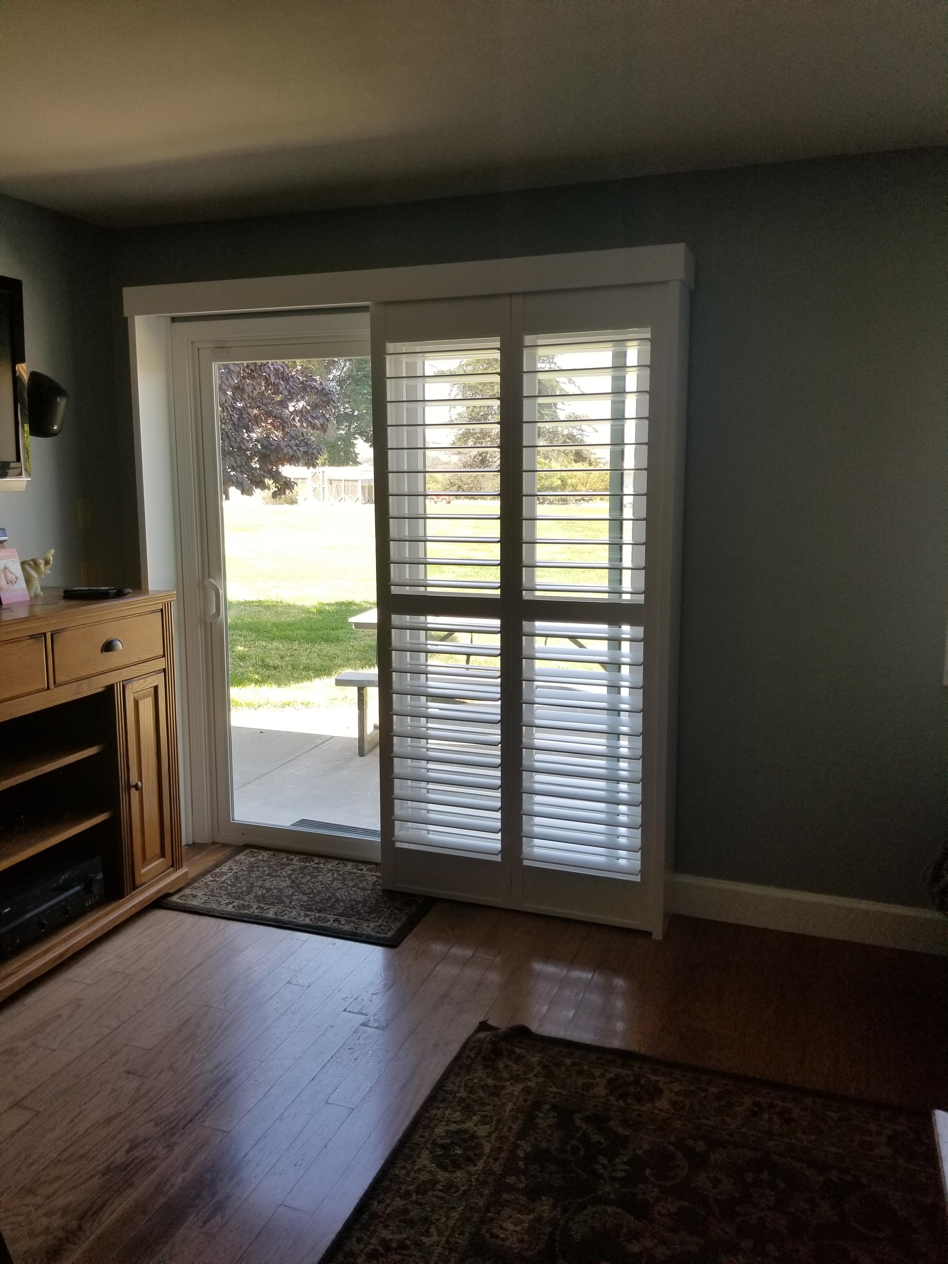 Shutters for sliding door