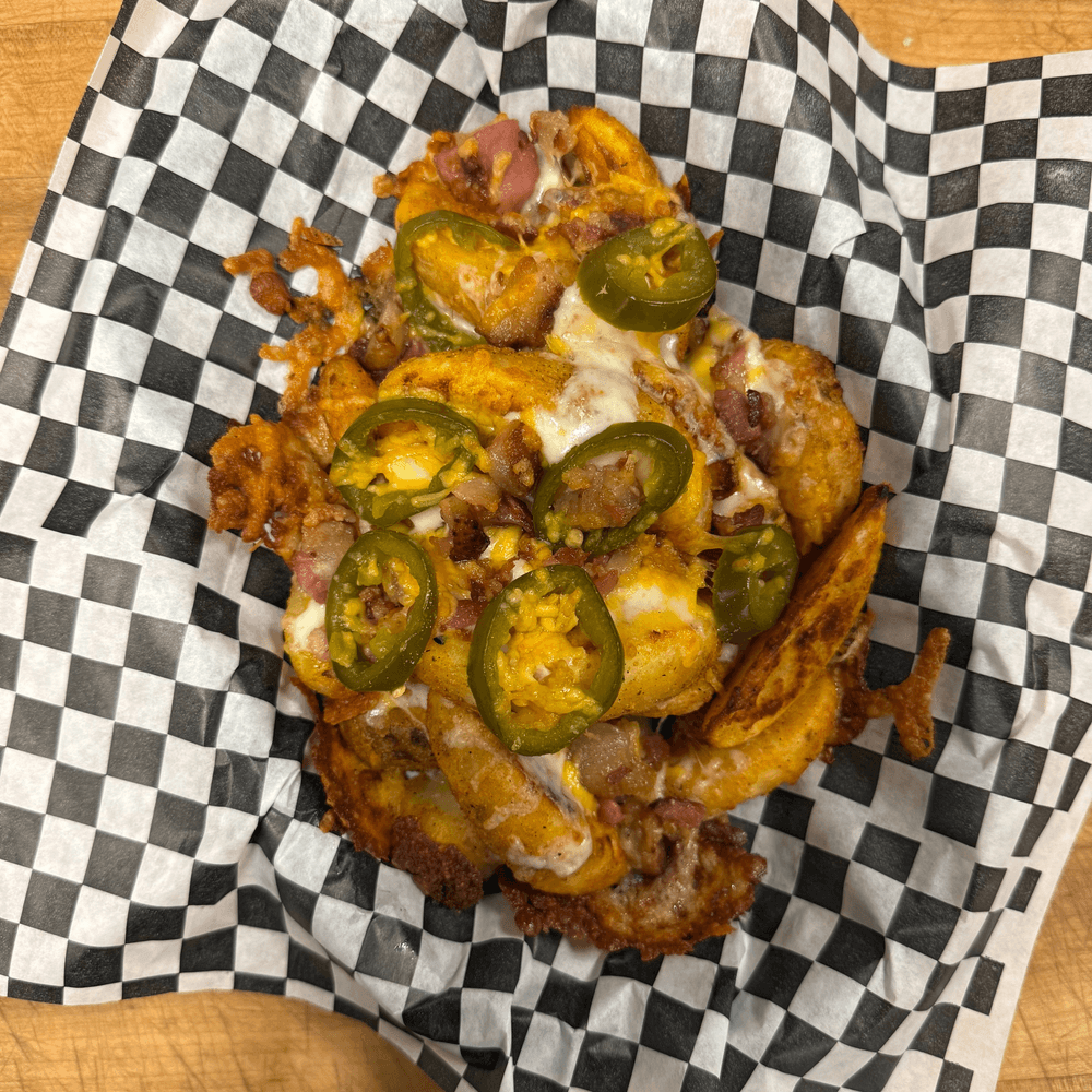 Potato Wedge with Bacon, Cheese, Jalapeno