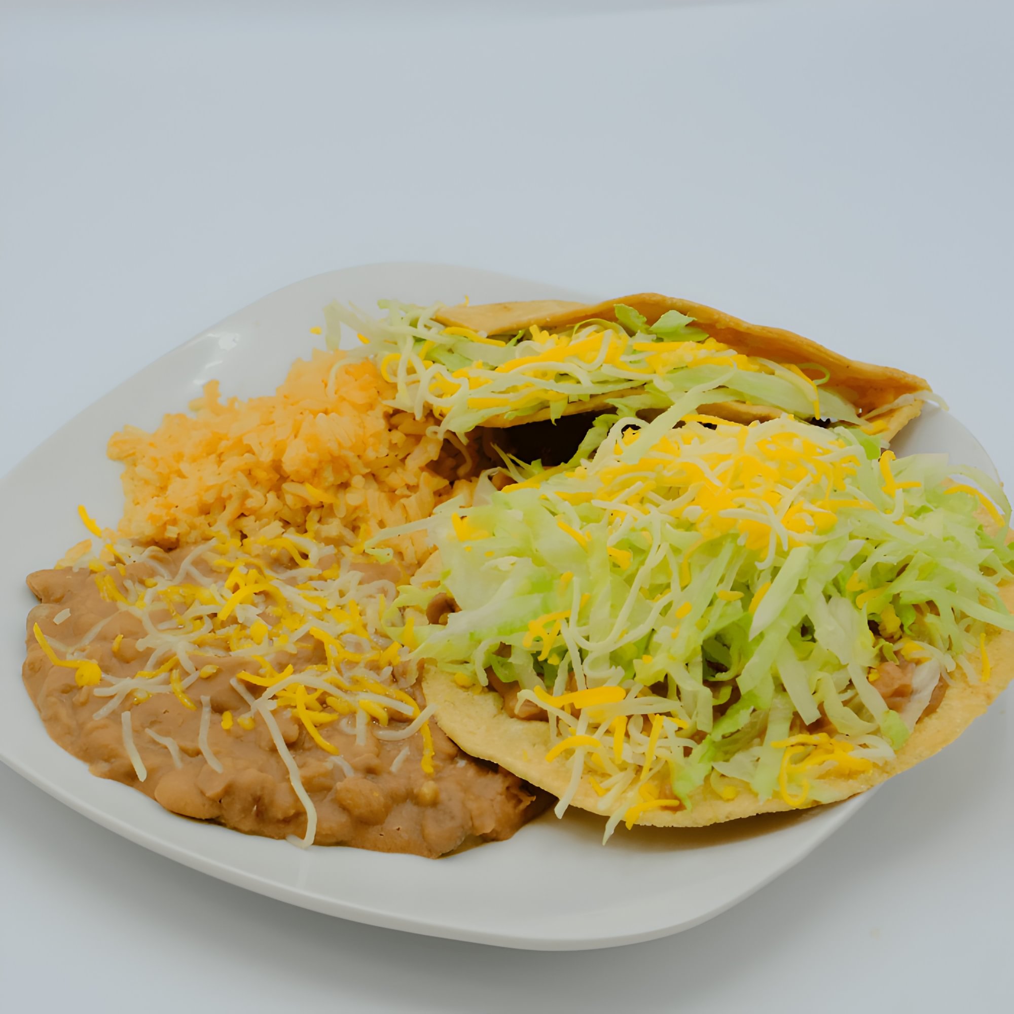 Combo#1 Tostada & Beef Tacos
