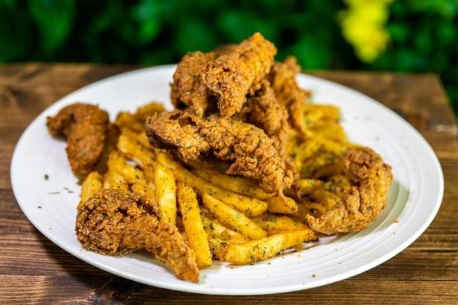 Crispy Oyster Mushrooms & Fries