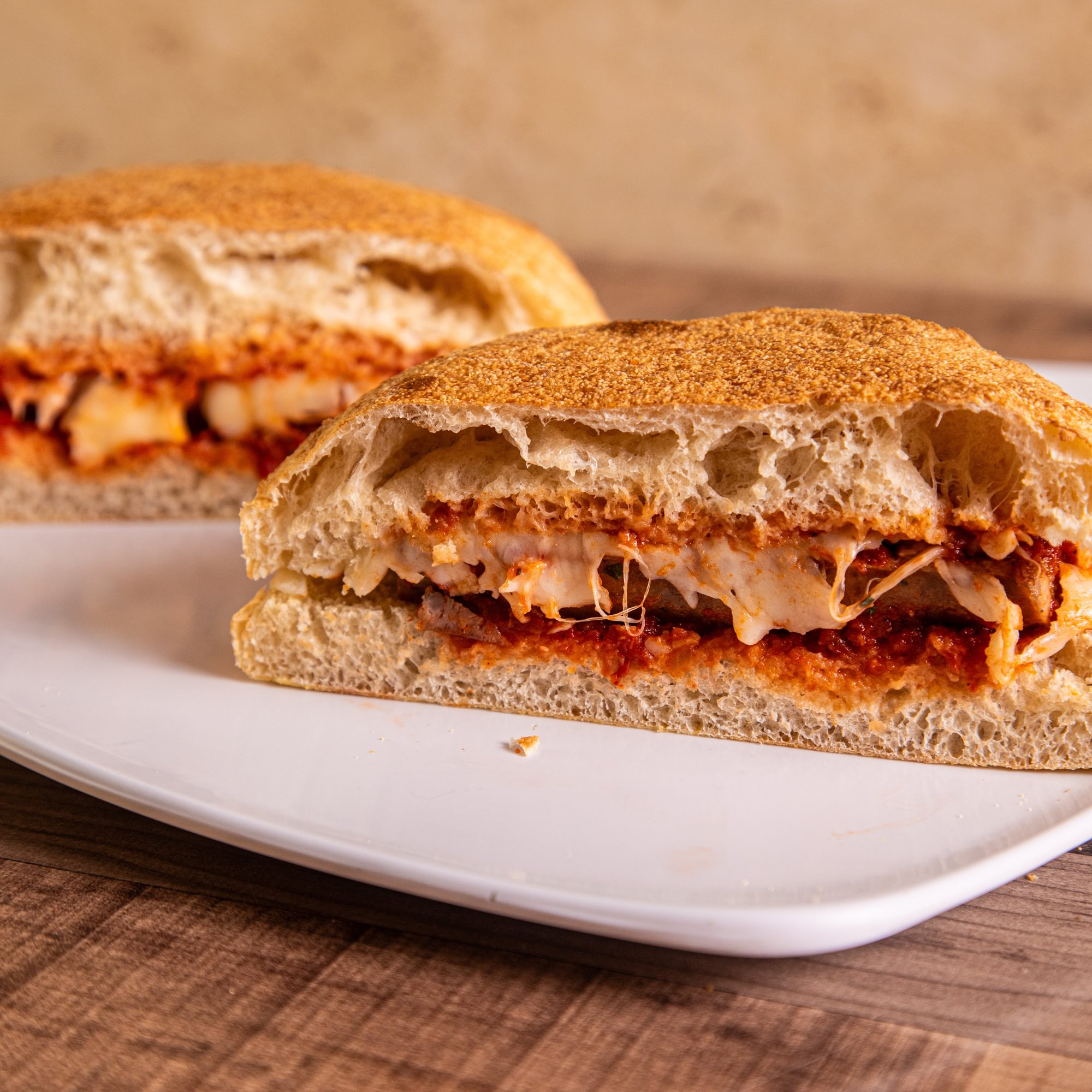 Sausage Parmigiana Sandwich