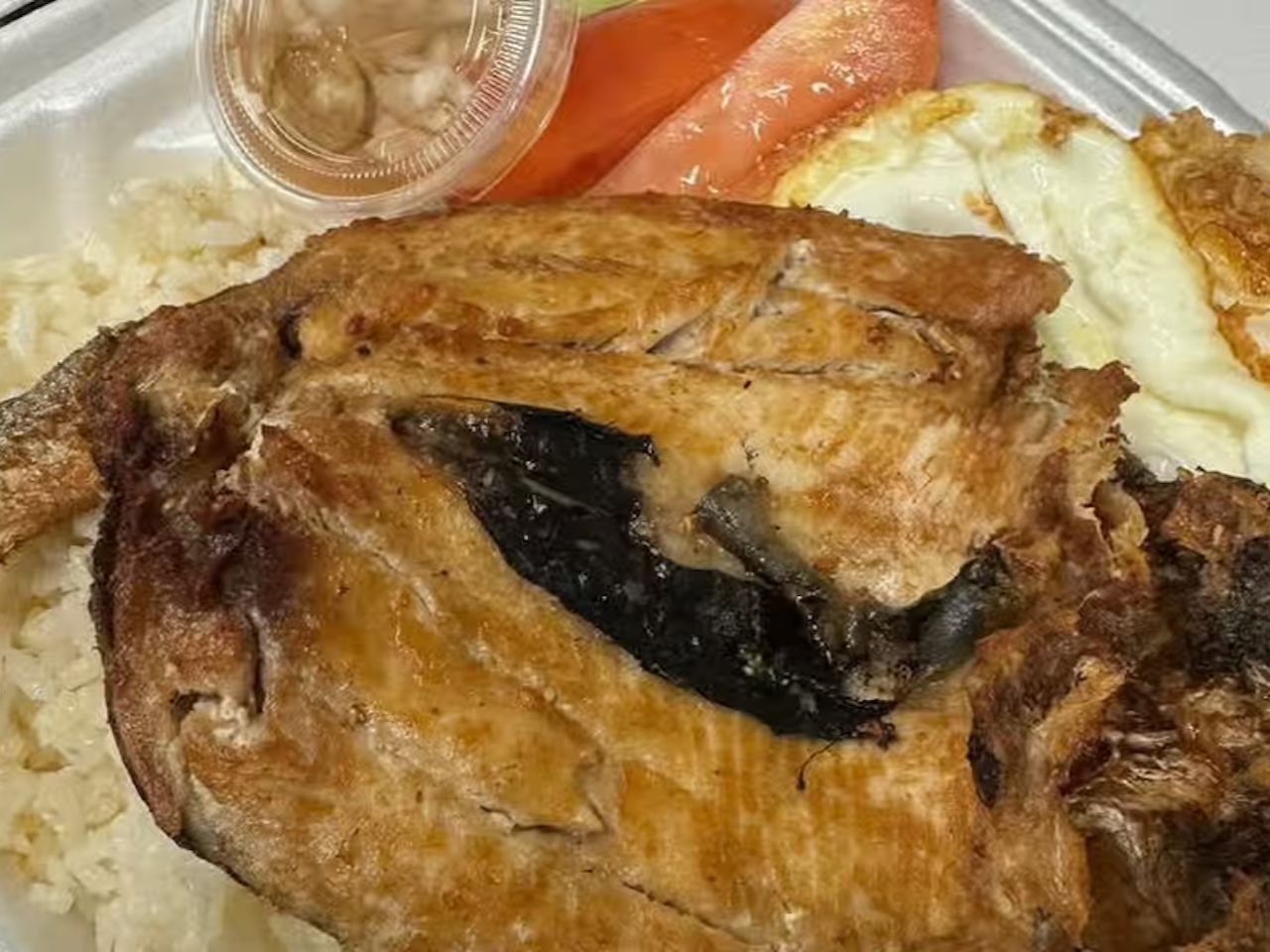 Bansilog (Bangus Tapa) Served with Garlic Rice and 2 Eggs