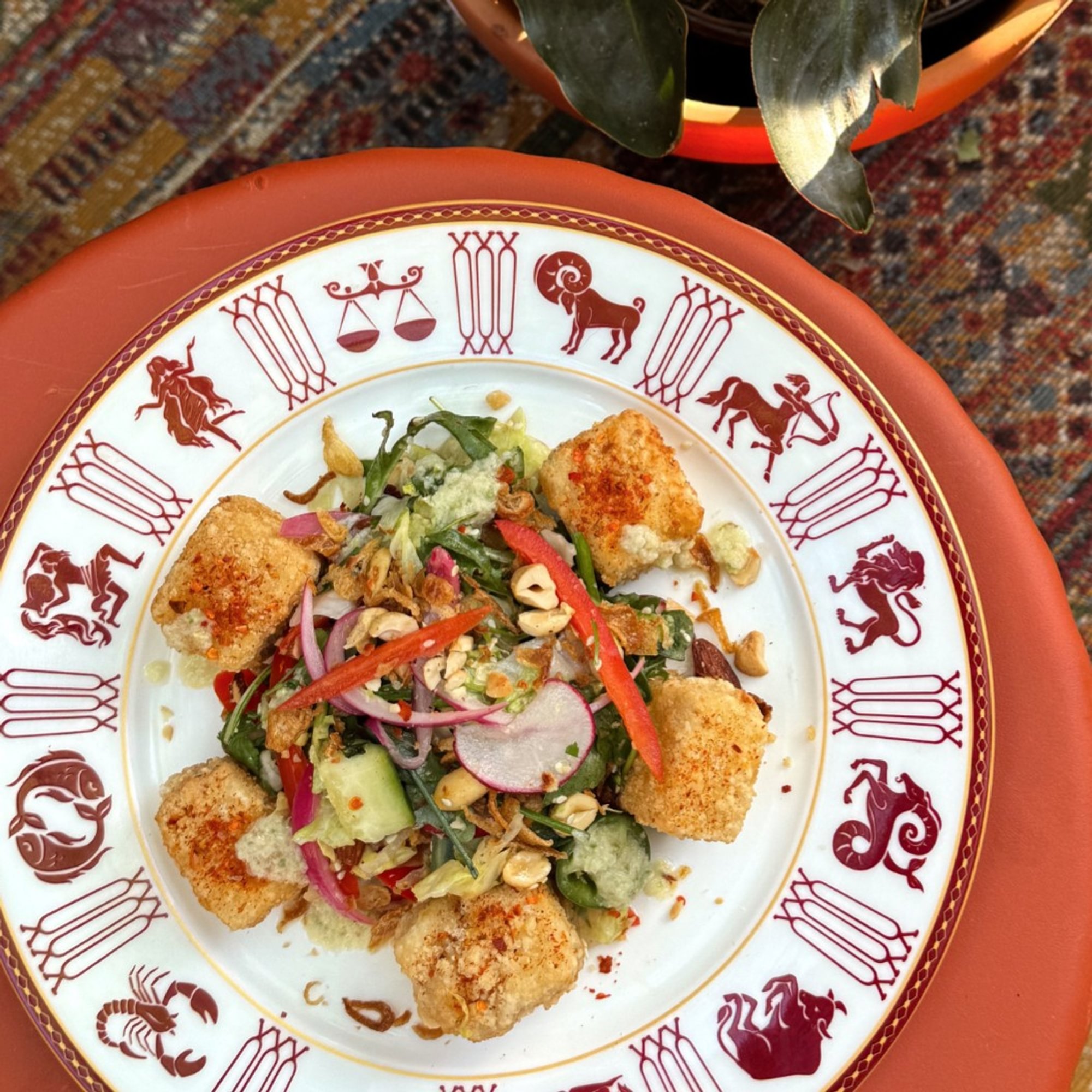 Nuoc Cham Fried Tofu Salad