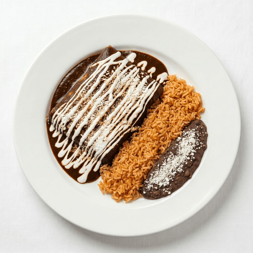 Platillo de Enchiladas de Mole