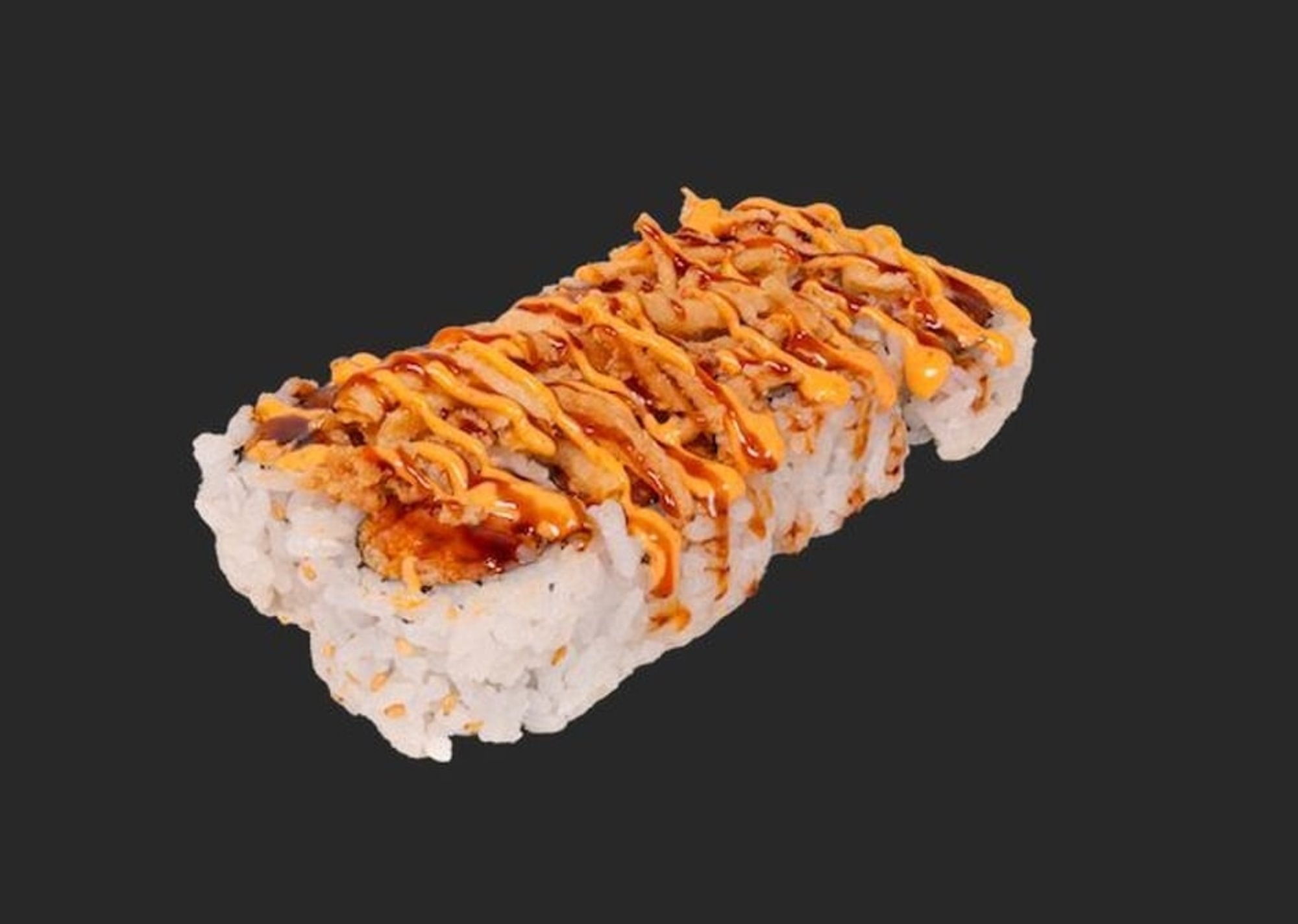 R17 Spicy Salmon Crunchy Roll/ Raw Fish