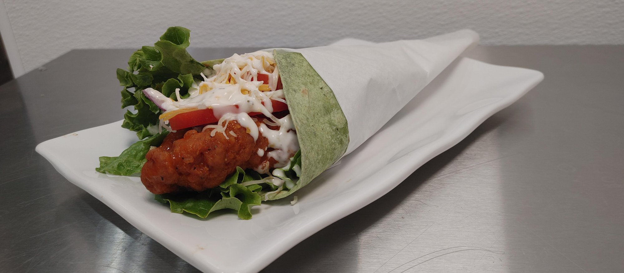 Buffalo Chicken Wrap & Fry