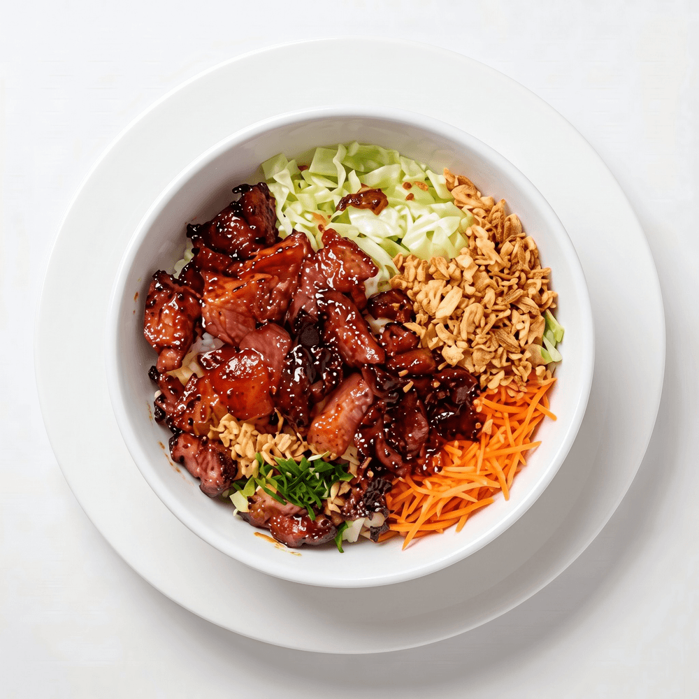 Rice Vermicelli with Egg Rolls