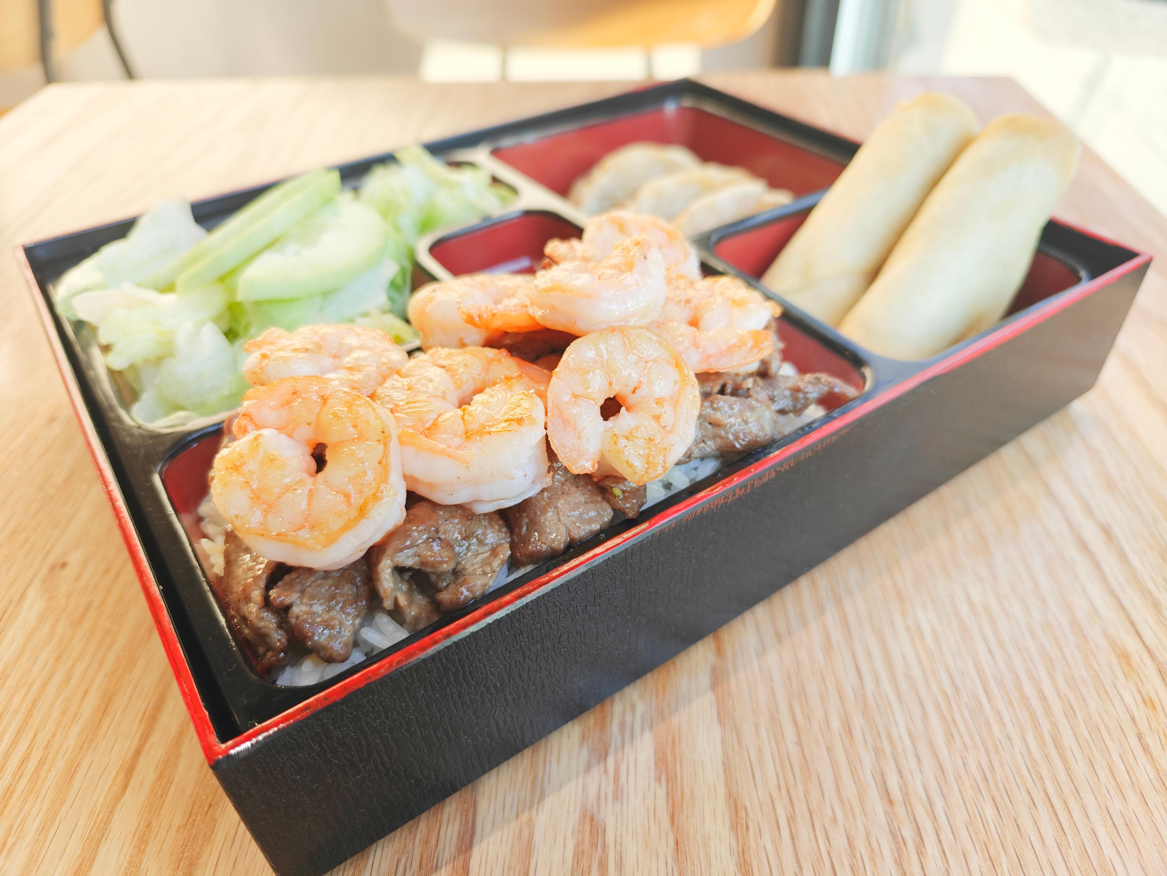 Beef Shrimp Bento