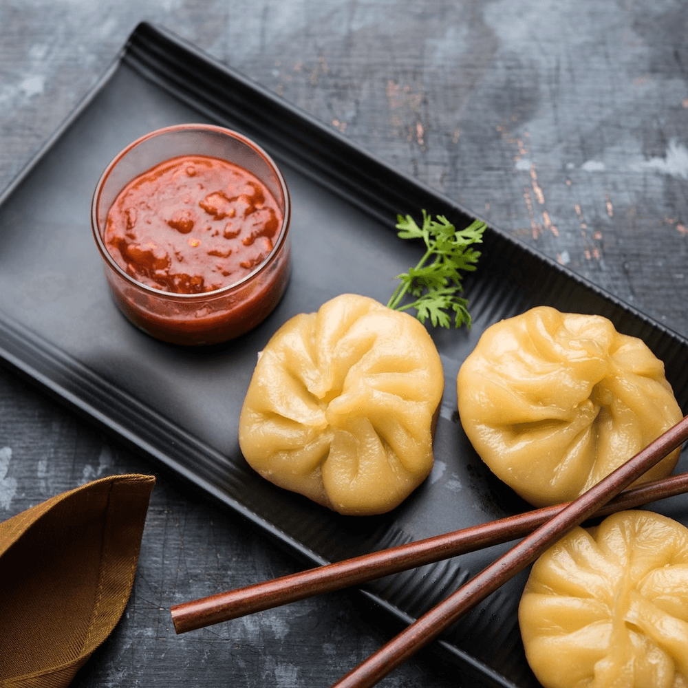 Shrimp Dumpling in Hot Sesame Sauce (8 Pieces)