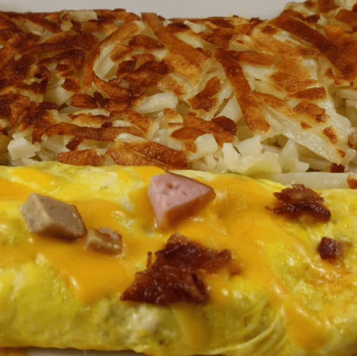 Meat lovers omelet