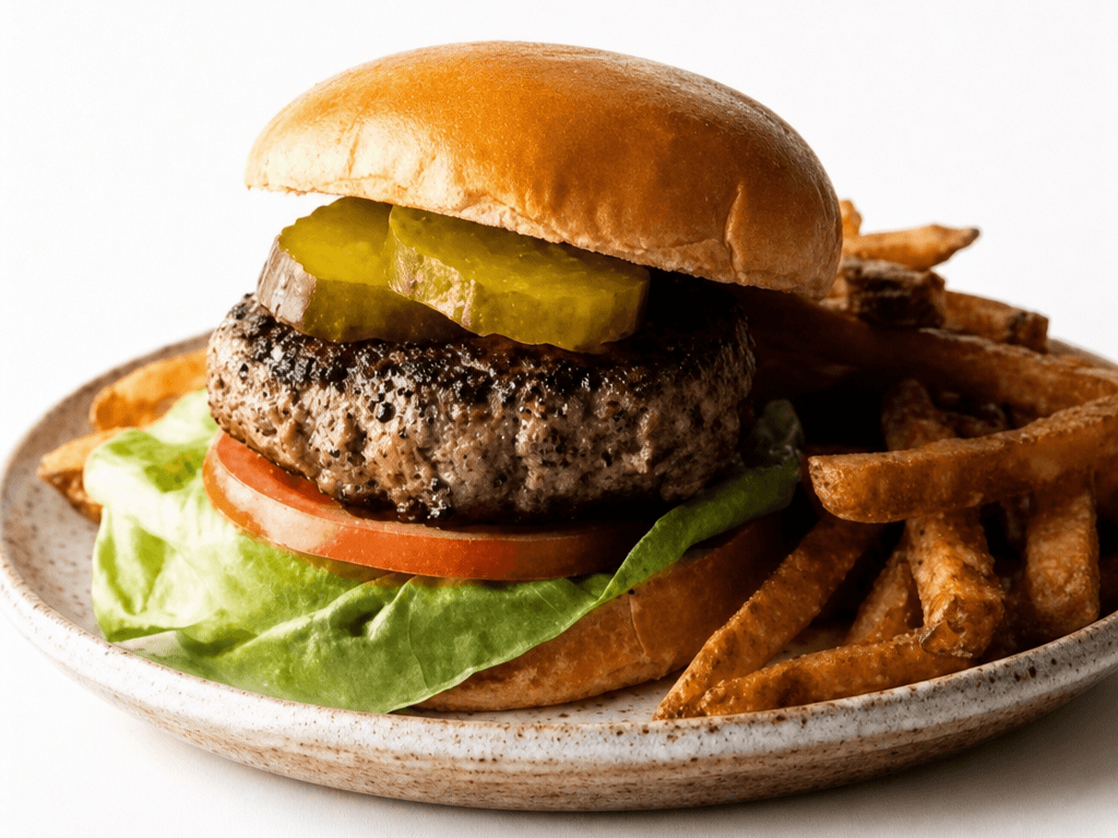 1/2 lb Hamburger with Fries