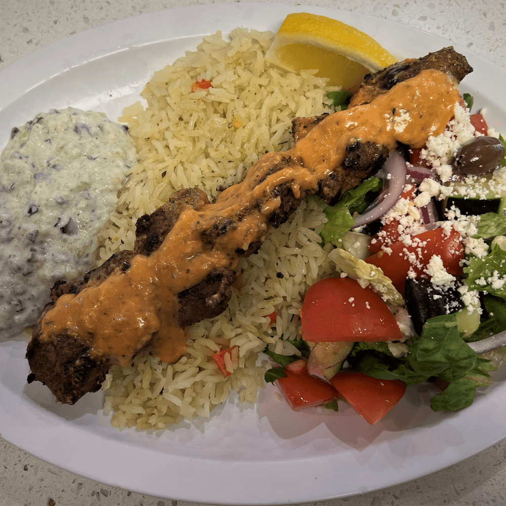 Lamb Souvlaki Plate