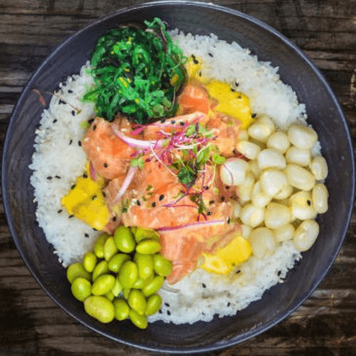 Poke Salmon with Aji Amarillo