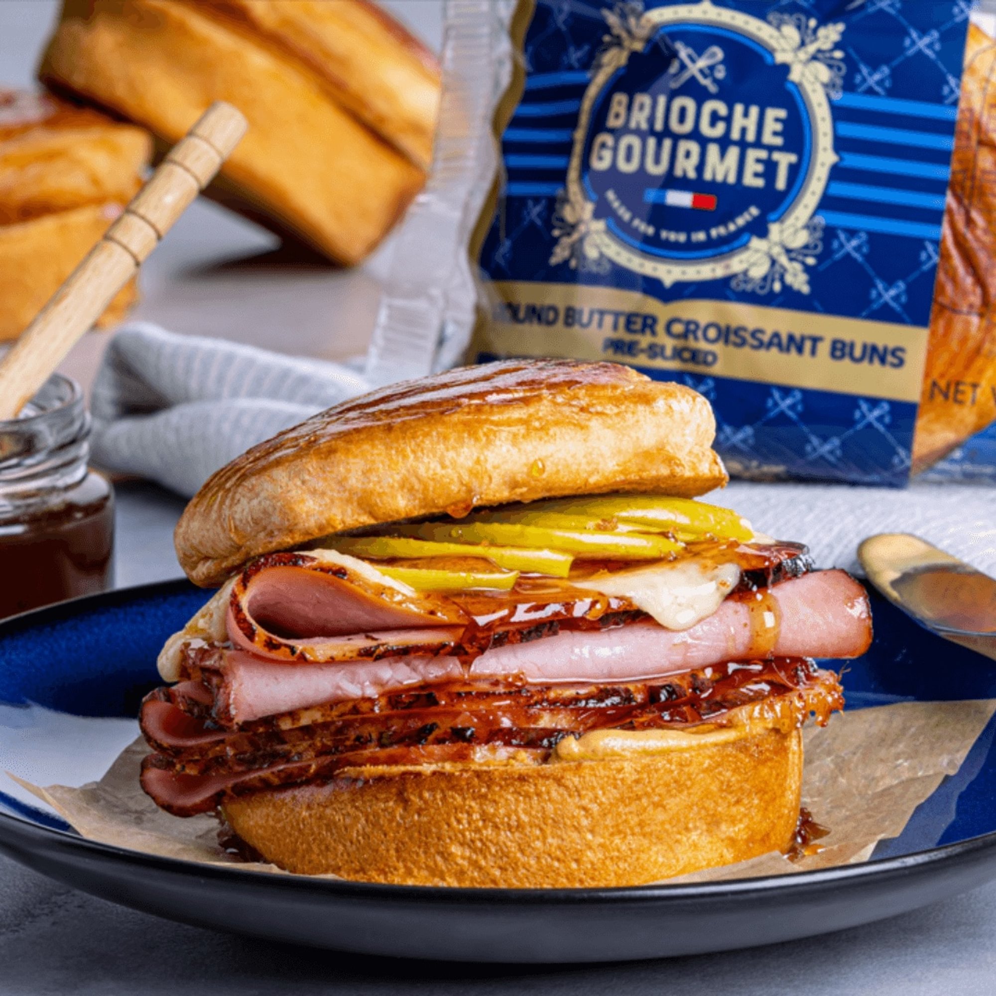 Smoked Ham Sandwich Brioche smoky, salty, and satisfying.